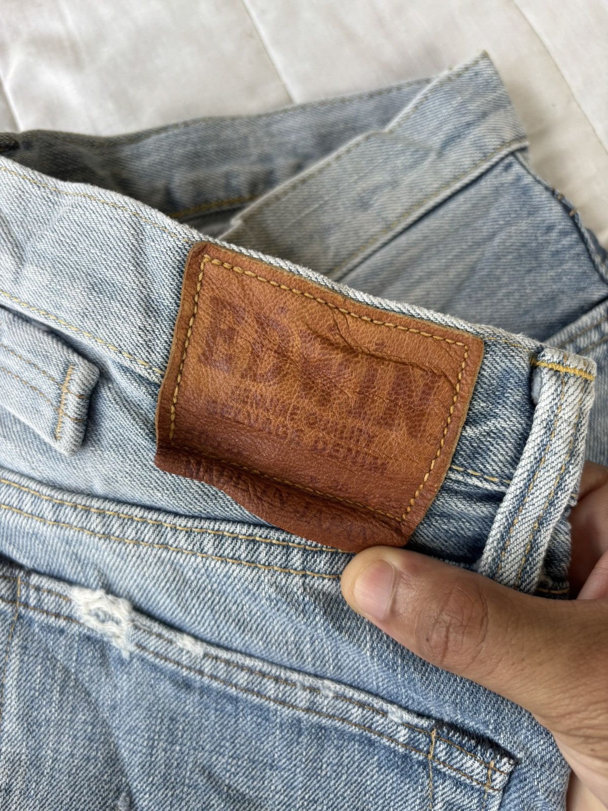 Hysteric Glamour × Undercover 🔥EDWIN 505zx SELVEDGE DENIM BUCKLE BACK BLUE WASH JEANS Size US 30 / EU 46 - 12 Thumbnail