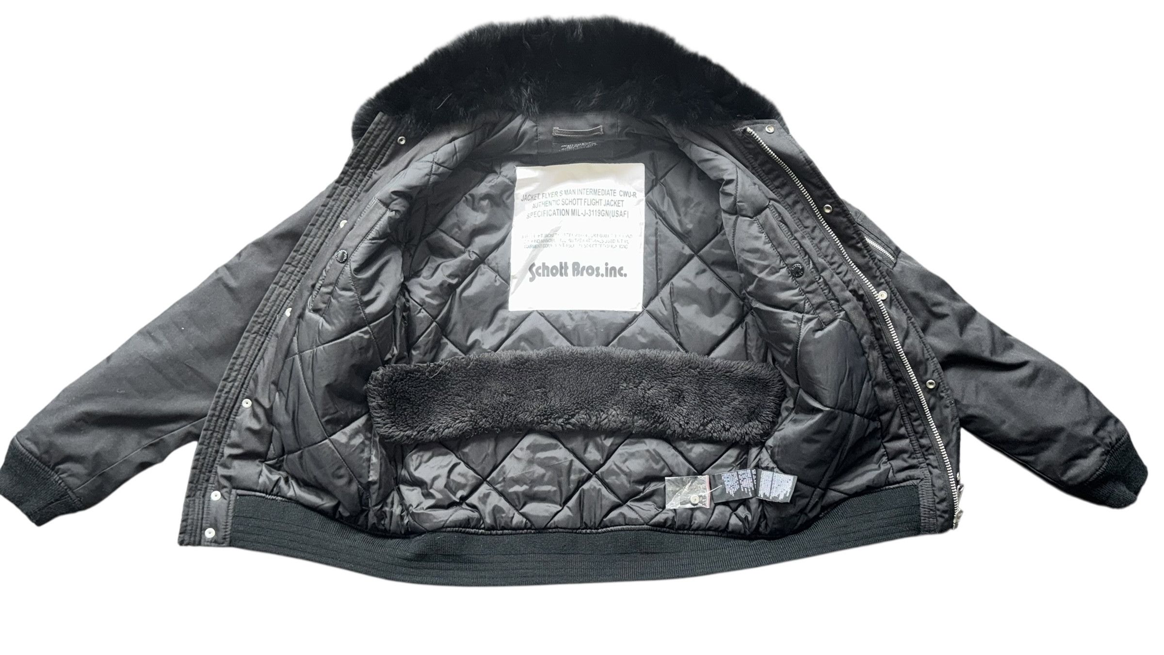 Schott Schott NYC - Air Black Bomber Flight Jacket Size US L / EU 52-54 / 3 - 4 Thumbnail