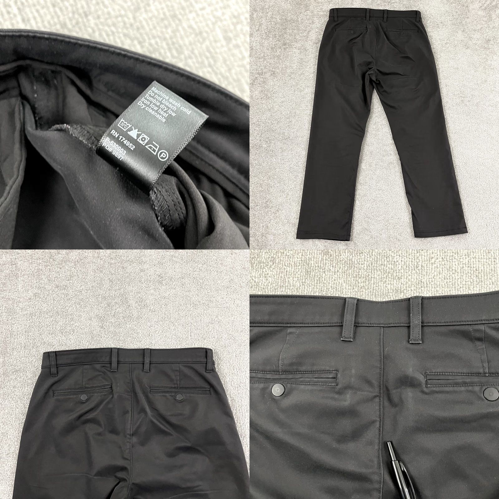 Vintage PROOF Pants Slim Fit Mens 32 x 26 Gray Chino Performance Casual Stretch P-530003 Size US 32 / EU 48 - 8 Thumbnail