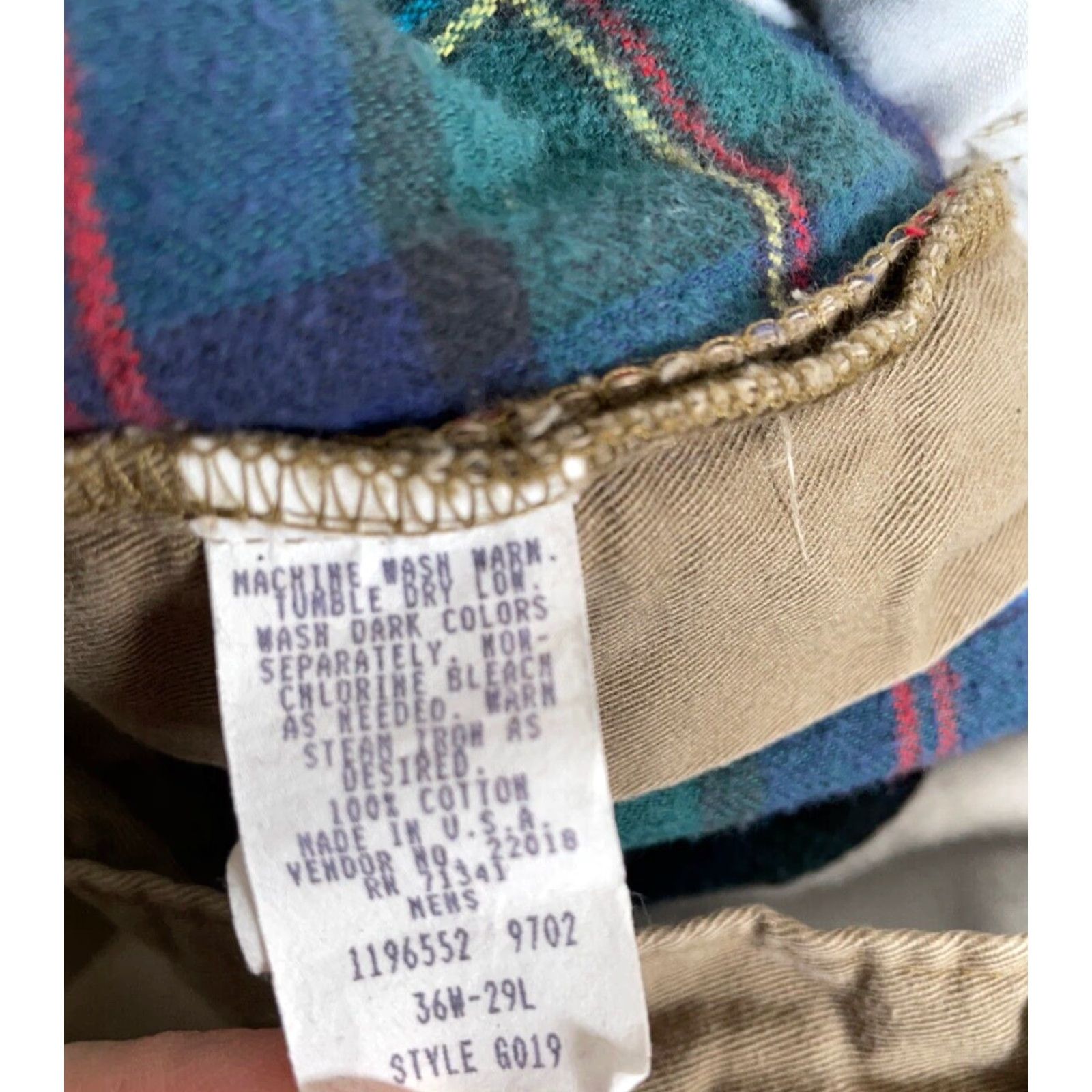 Vintage VINTAGE L.L. Bean Men's Chino Pants 90s Pleated Lined Cotton Casual Workwear Brown Size 34 Size US 34 / EU 50 - 5 Thumbnail
