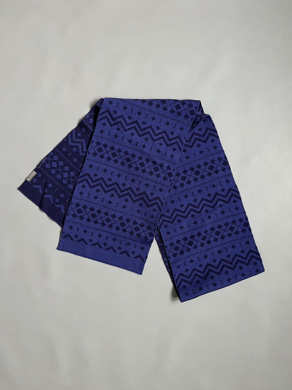 Icebreaker Icebreaker Merino Wool Unisex Purple Geometric Pattern Scarf Size ONE SIZE - 3 Thumbnail