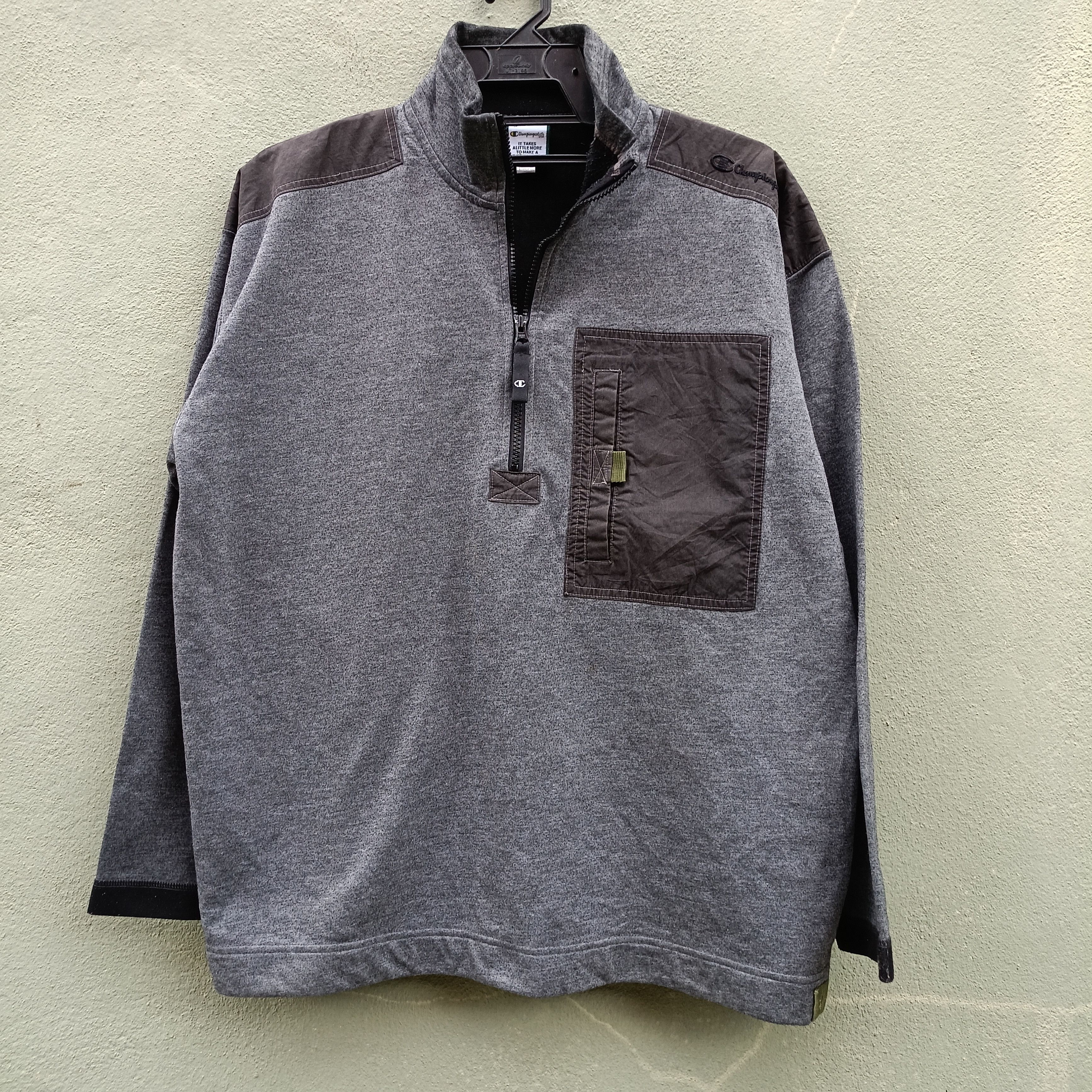 Japanese Brand Champion Half Zipper Sweater Size US L / EU 52-54 / 3 - 3 Thumbnail