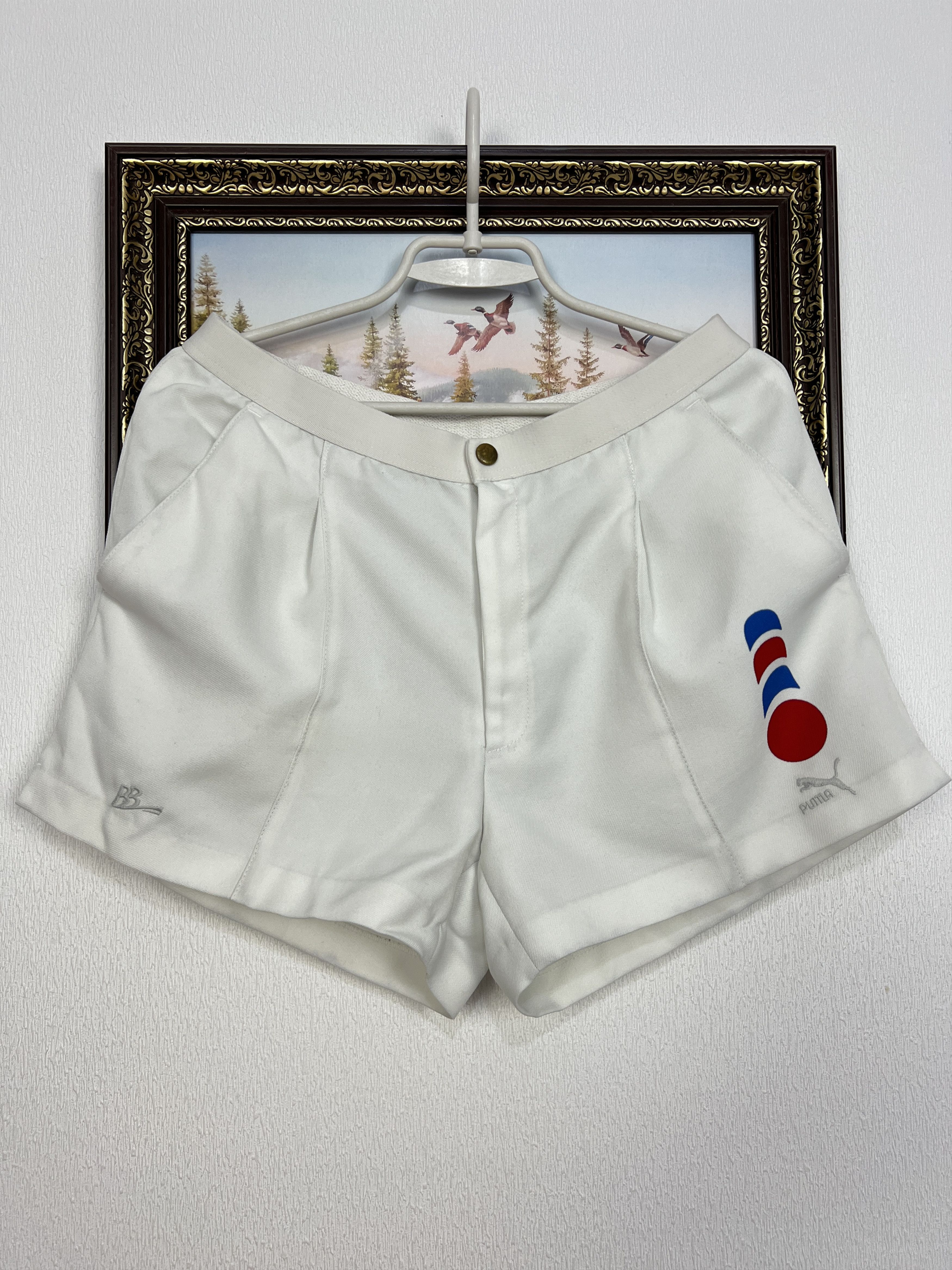 Puma Vintage 80's Puma Boris Becker Tennis Athletic Shorts Rare Size US 34 / EU 50 - 1 Thumbnail