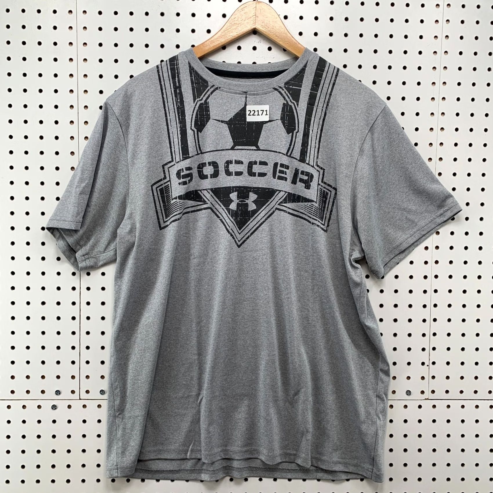 Under Armour Under Armour Heat Gear Soccer Shirt Gray Adult Large Short Sleeve Sports Shirt Mens Size US L / EU 52-54 / 3 - 7 Thumbnail