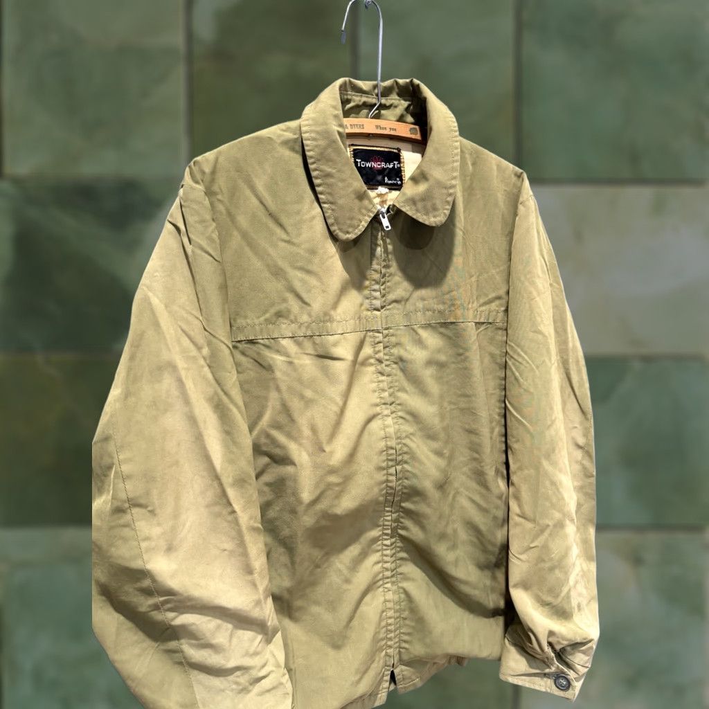 Vintage VINTAGE Towncraft Jacket Green Men L Cotton Zip Size US L / EU 52-54 / 3 - 1 Thumbnail