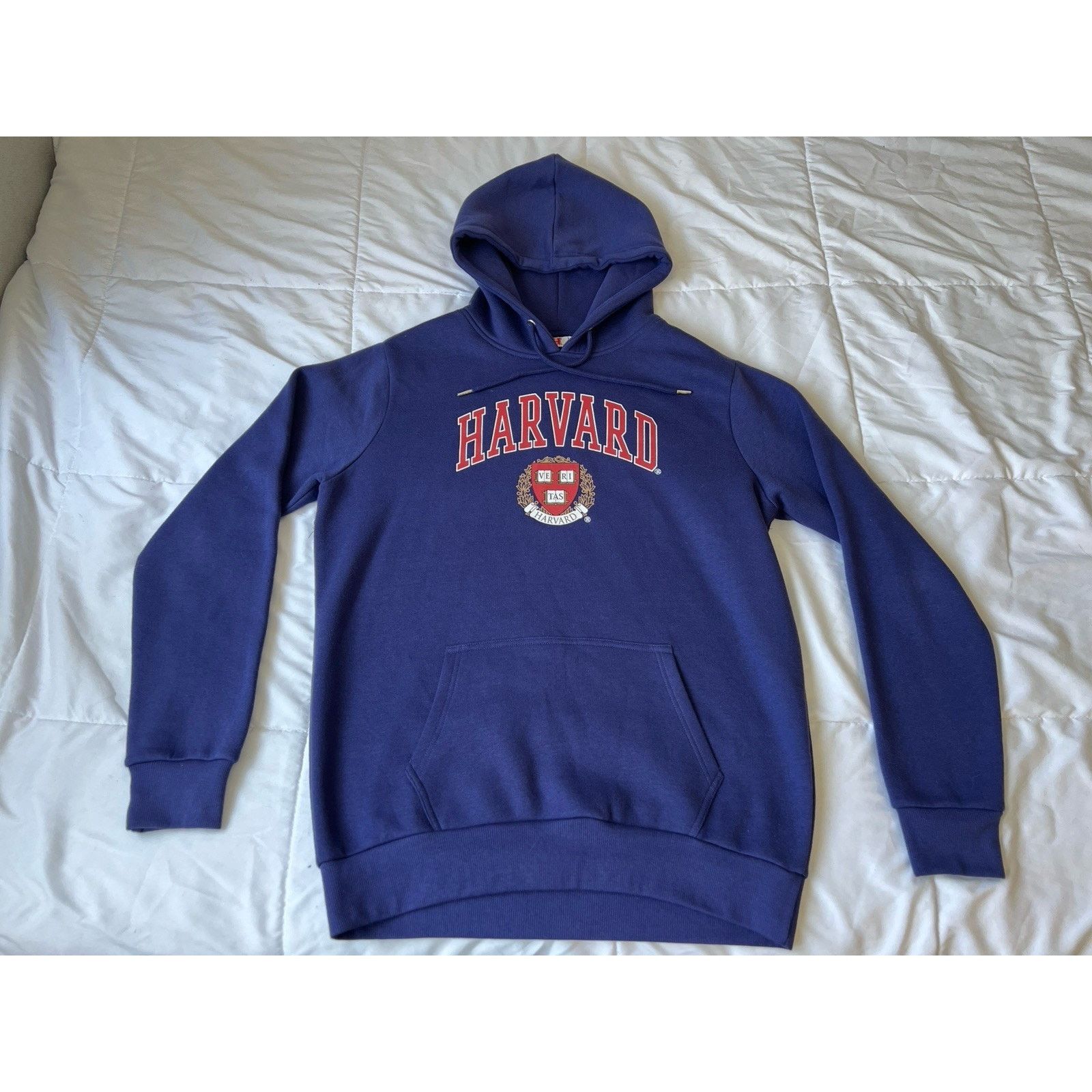 Other Harvard Blue Hoodie Trademark Tag Large Cotton Polyester Size US L / EU 52-54 / 3 - 4 Thumbnail