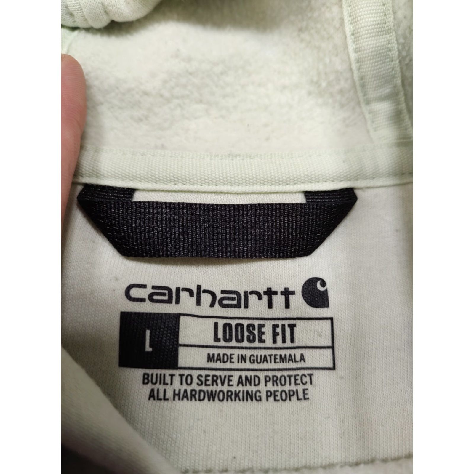 Carhartt VINTAGE Carhartt Hoodie Mens Large Light Green Tie Dye Acid Wash Loose Pullover 90s College Outdoor Men Size US L / EU 52-54 / 3 - 5 Thumbnail
