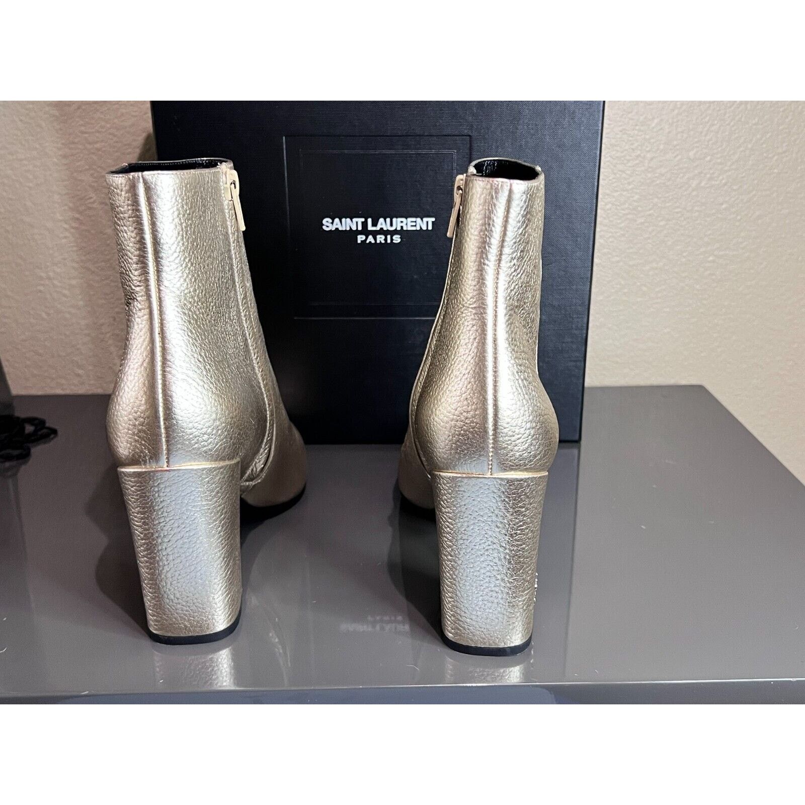 Yves Saint Laurent Brand New - Saint Laurent Paris - LOU - GOLD - boots size 40 Size US 10 / IT 40 - 7 Thumbnail