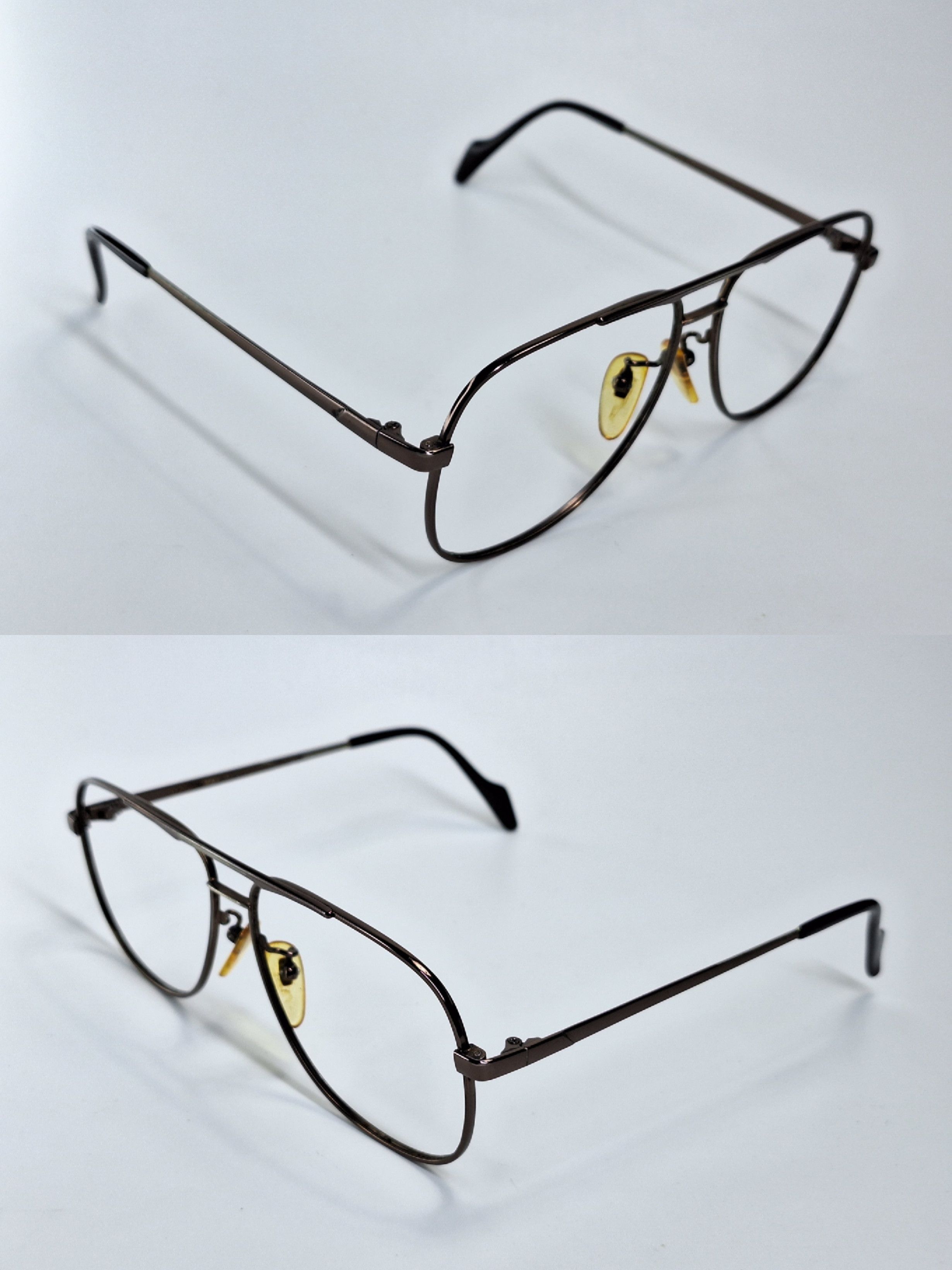 Vintage Johnny Macky JM-85 Titanium Double Bridge Eyeglass Frame Size ONE SIZE - 7 Thumbnail