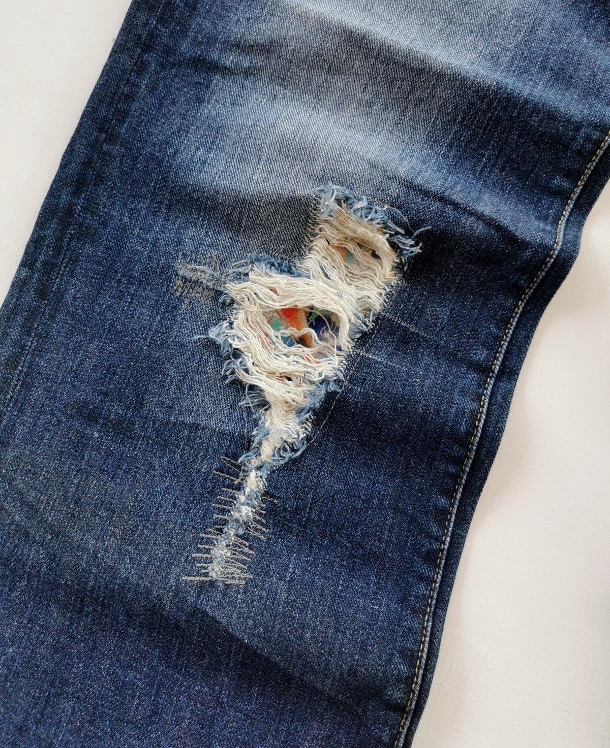 Kapital Rock Wood Japan Koi Reworked Distressed Denim Jeans Size US 34 / EU 50 - 5 Thumbnail