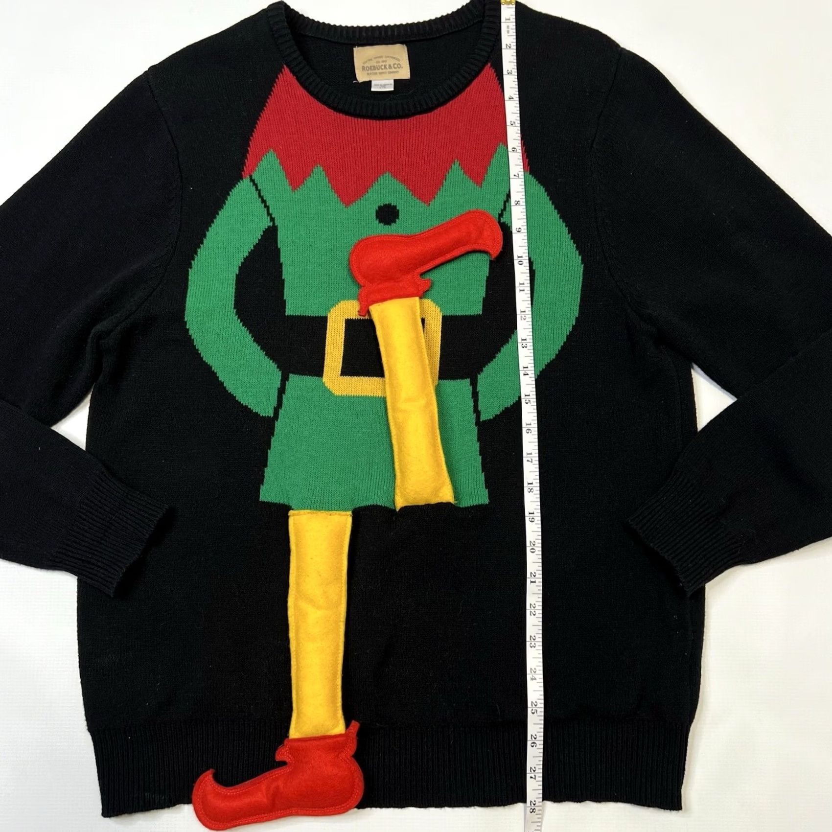 Sears Vtg Sears Elf Christmas Sweater Womens Sz Large Ugly Holiday Party Moveable Legs Size L / US 10 / IT 46 - 5 Thumbnail