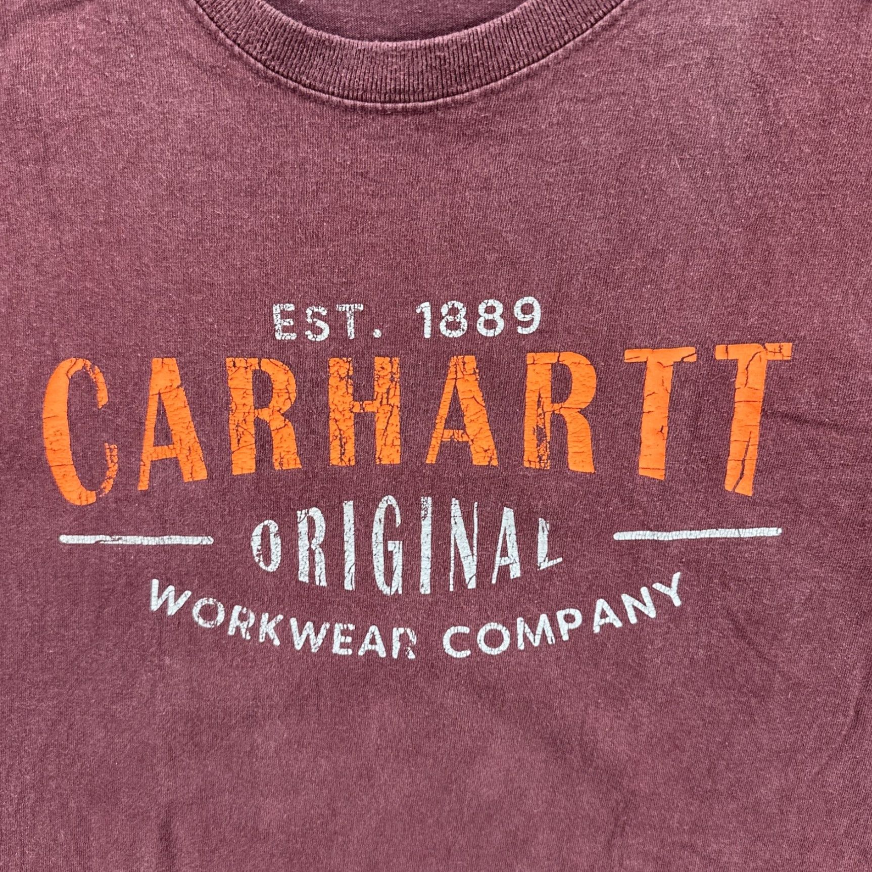 Carhartt Carhartt T-Shirt Men XL Maroon Red Graphic Print Logo EUC Regular Fit Size US XL / EU 56 / 4 - 6 Thumbnail