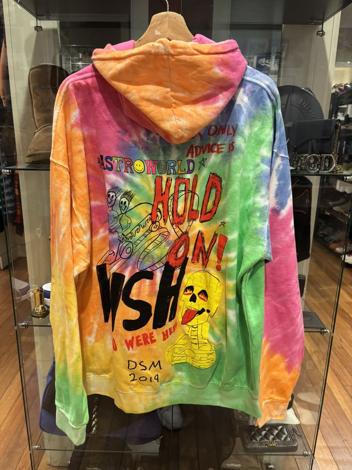 Dover Street Market × Travis Scott World DSM Tie Dye Hoodie Size US XL / EU 56 / 4 - 2 Thumbnail