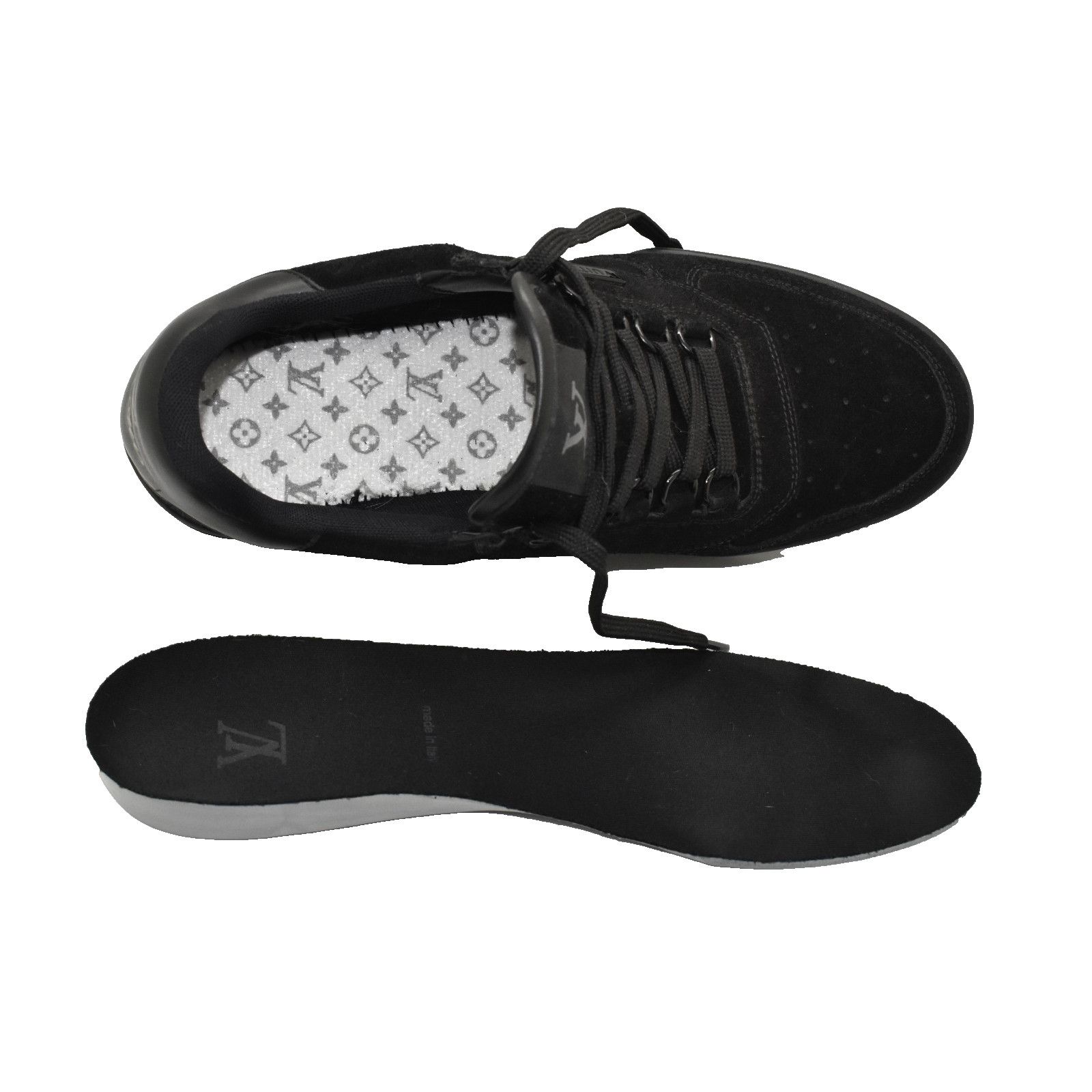 Louis Vuitton LOUIS VUITTON Black Suede & Leather Sneakers Size 6.5 Size US 7.5 / EU 40-41 - 9 Thumbnail
