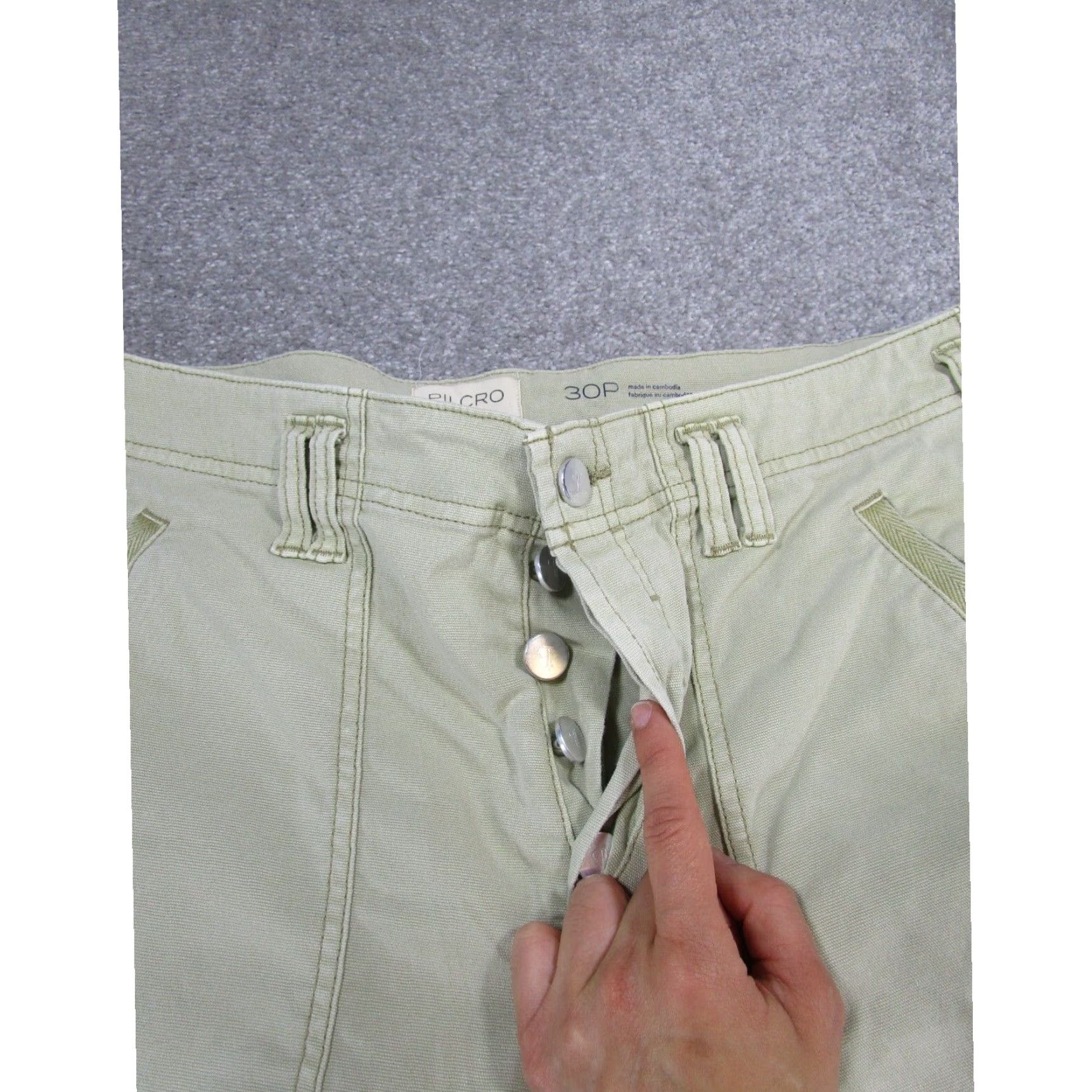 Anthropologie Pilcro Anthropologie Womens Petite Khaki Button Fly Pants 30 Extra Large XL Size 30" / US 8 / IT 44 - 6 Thumbnail