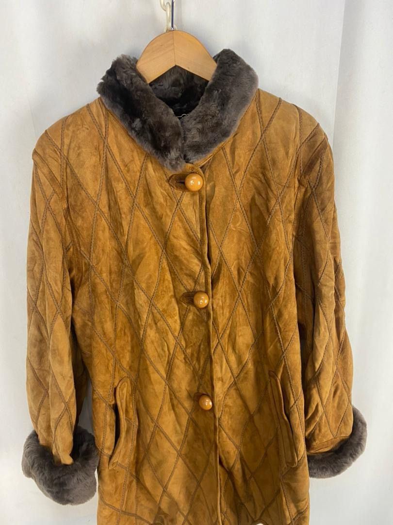 Leather Pincopel shining suede button up trench coat Size L / US 10 / IT 46 - 5 Thumbnail
