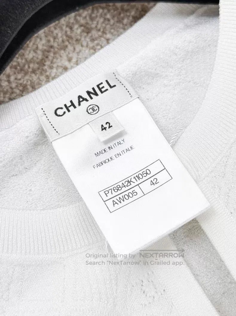 Chanel Chanel Full diamond double C buckle long-sleeved knitted c Size M / US 6-8 / IT 42-44 - 5 Thumbnail