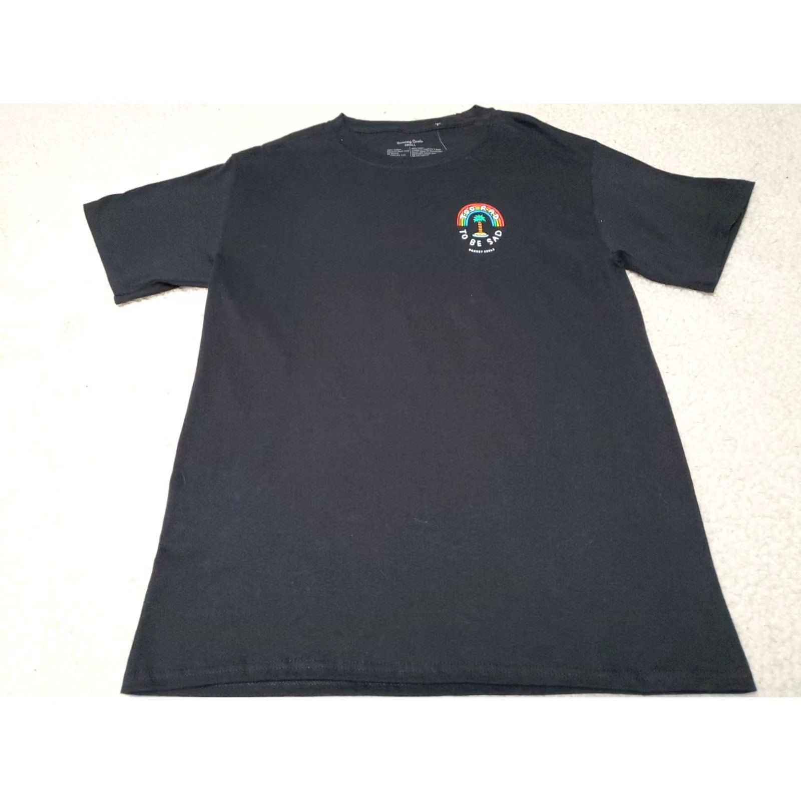 Barney Cools Tshirt Small Black Short Sleeve Too Rad To Be Sad 90s Mens, Men's — image 4 of 6