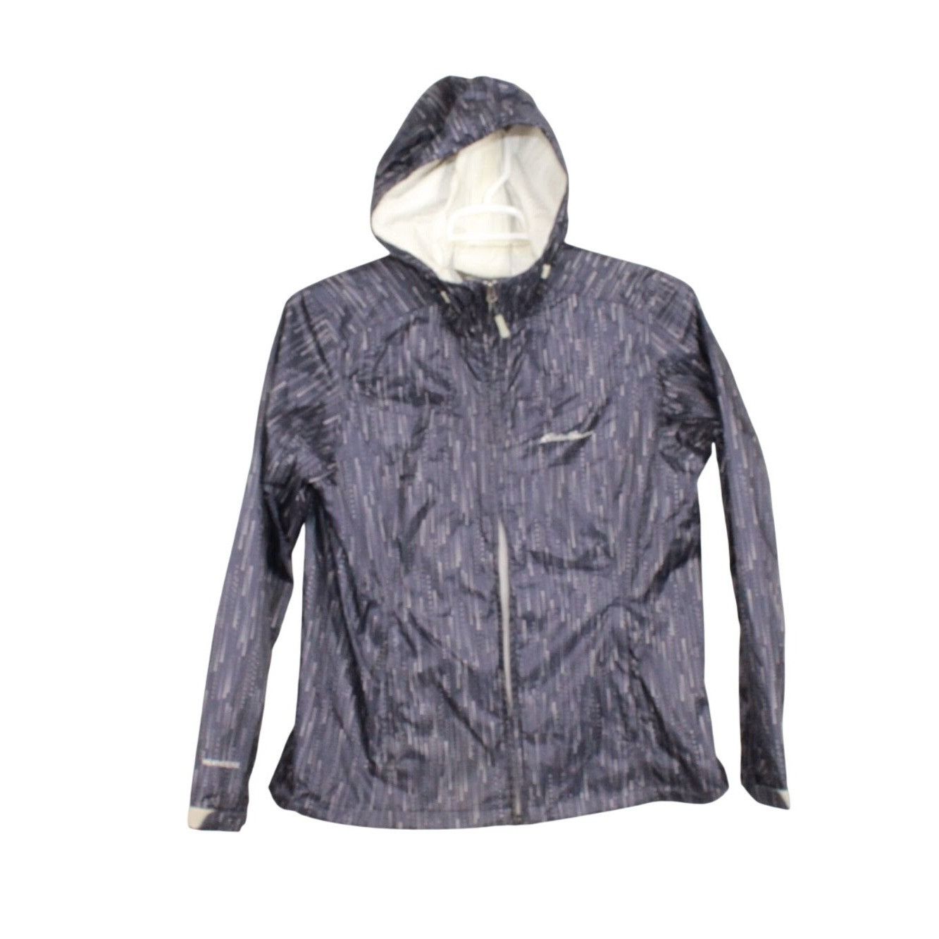 Eddie Bauer Eddie Bauer Women's Blue Printed Waterproof Hooded Jacket L Size L / US 10 / IT 46 - 1 Thumbnail