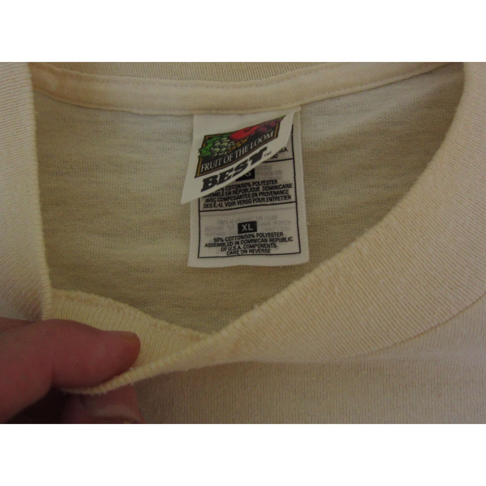 Fruit Of The Loom VINTAGE Great Race Shirt Mens XL White 80s 90s Classic School Fruit of the Loom T-Shirt Mens XL White Size US XL / EU 56 / 4 - 6 Thumbnail