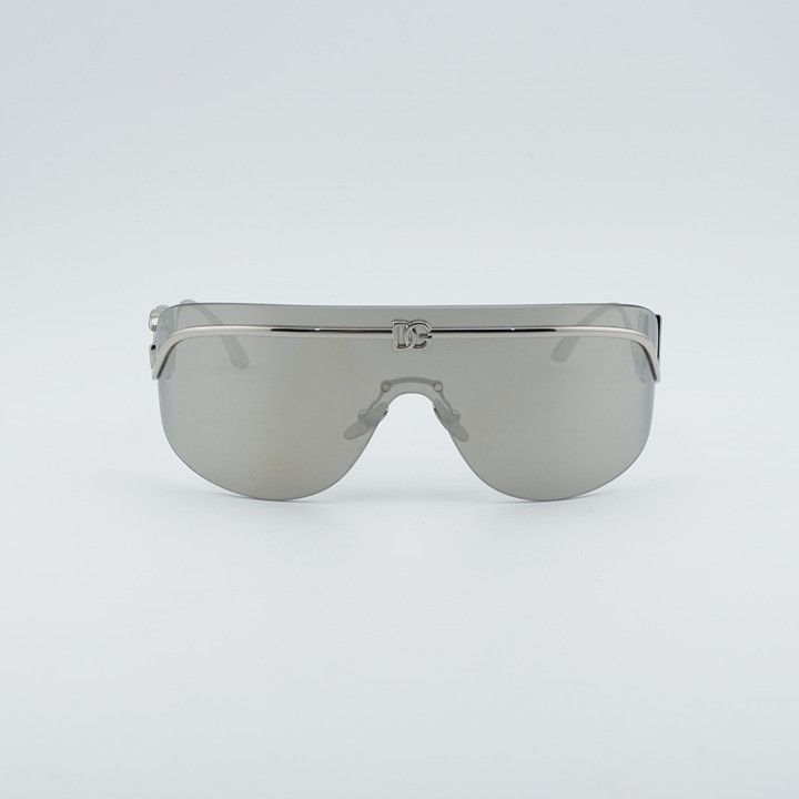 NEW Dolce Gabbana DG2320 Silver Mirror Shield Sunglasses $646 DG2320 Sunglasses - Dolce & Gabbana Authorized Retailer  main image 4