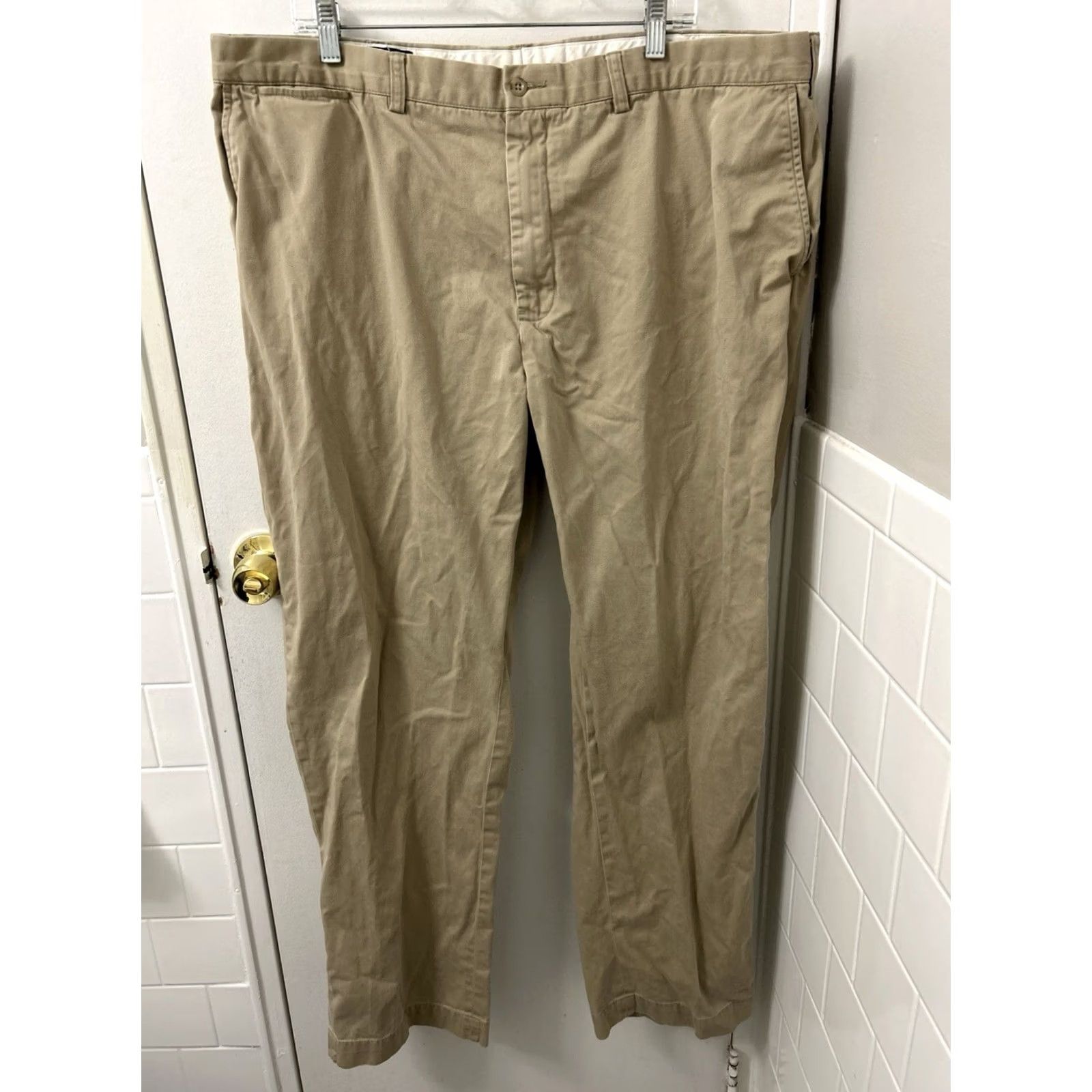 Polo Ralph Lauren VINTAGE Polo Ralph Lauren Chino Pants Mens Sz 44x34 Tan YKK Classic Fit Trousers Size US XXL / EU 58 / 5 - 2 Thumbnail