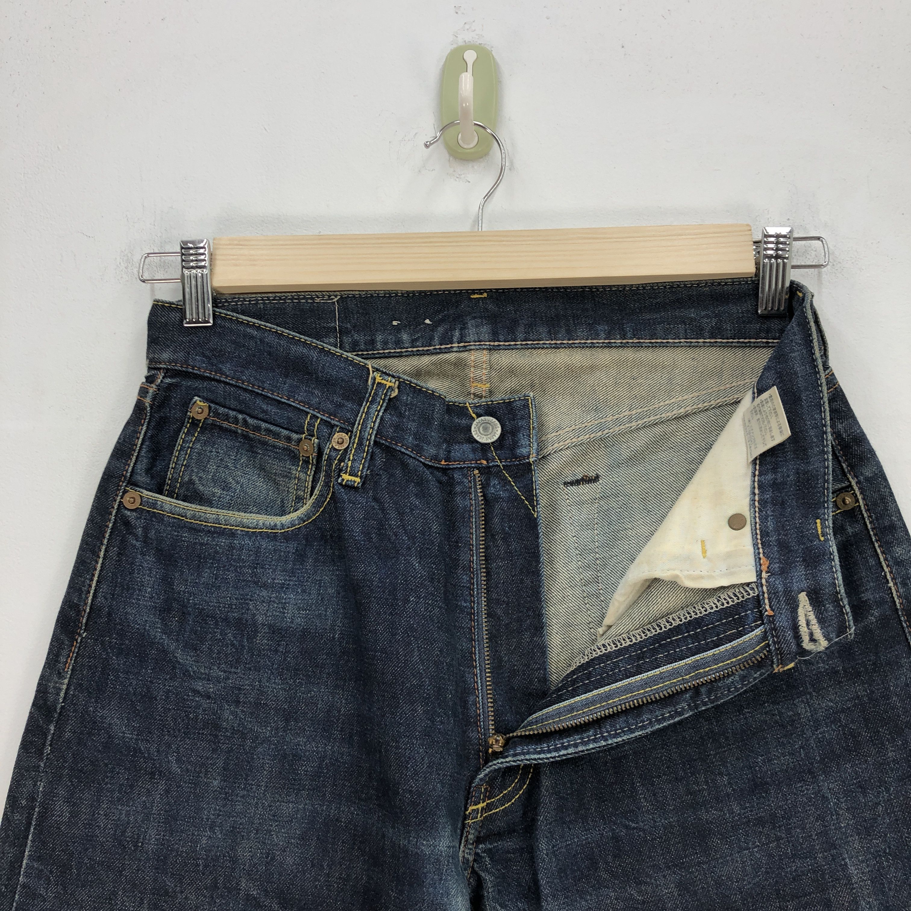 Japanese Brand Vintage 90s JPN Selvedge Jeans Japanese Redline 56789 Size 28" / US 6 / IT 42 - 6 Thumbnail