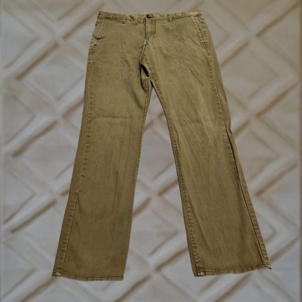 Empyre Empyre Skeletor Slim Straight Chino Pants Mens 34 Khaki Green 31 Inseam Pockets Vintage No Size US 34 / EU 50 - 1 Thumbnail