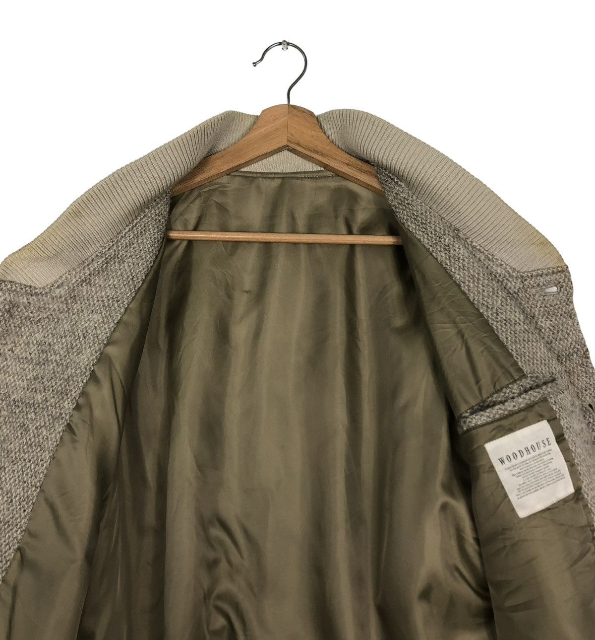 Vintage 🔥VINTAGE WOOL BOMBER JACKET HERRINGBONE WOODHOUSE JAPAN Size US M / EU 48-50 / 2 - 14 Thumbnail