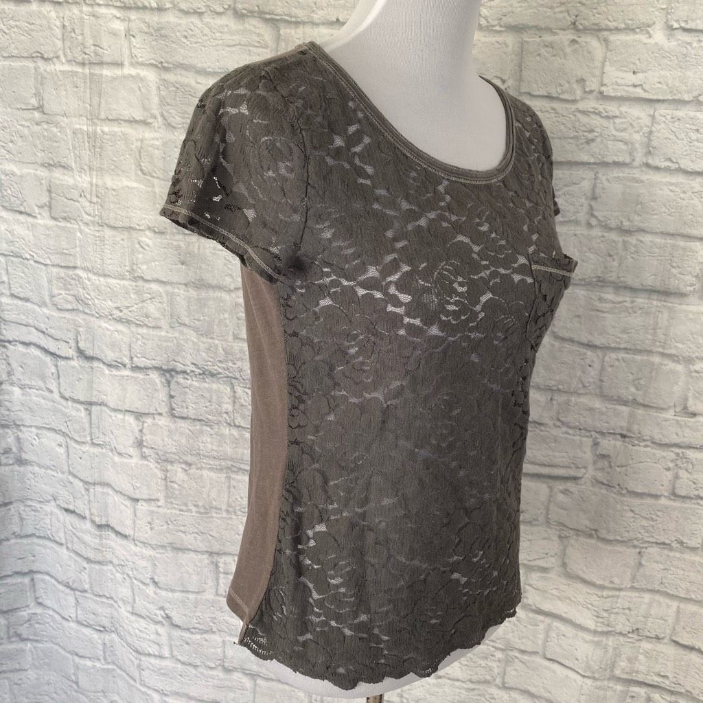 Hollister Hollister women S lace front short sleeve scoopneck top w/po Size S / US 4 / IT 40 - 5 Thumbnail