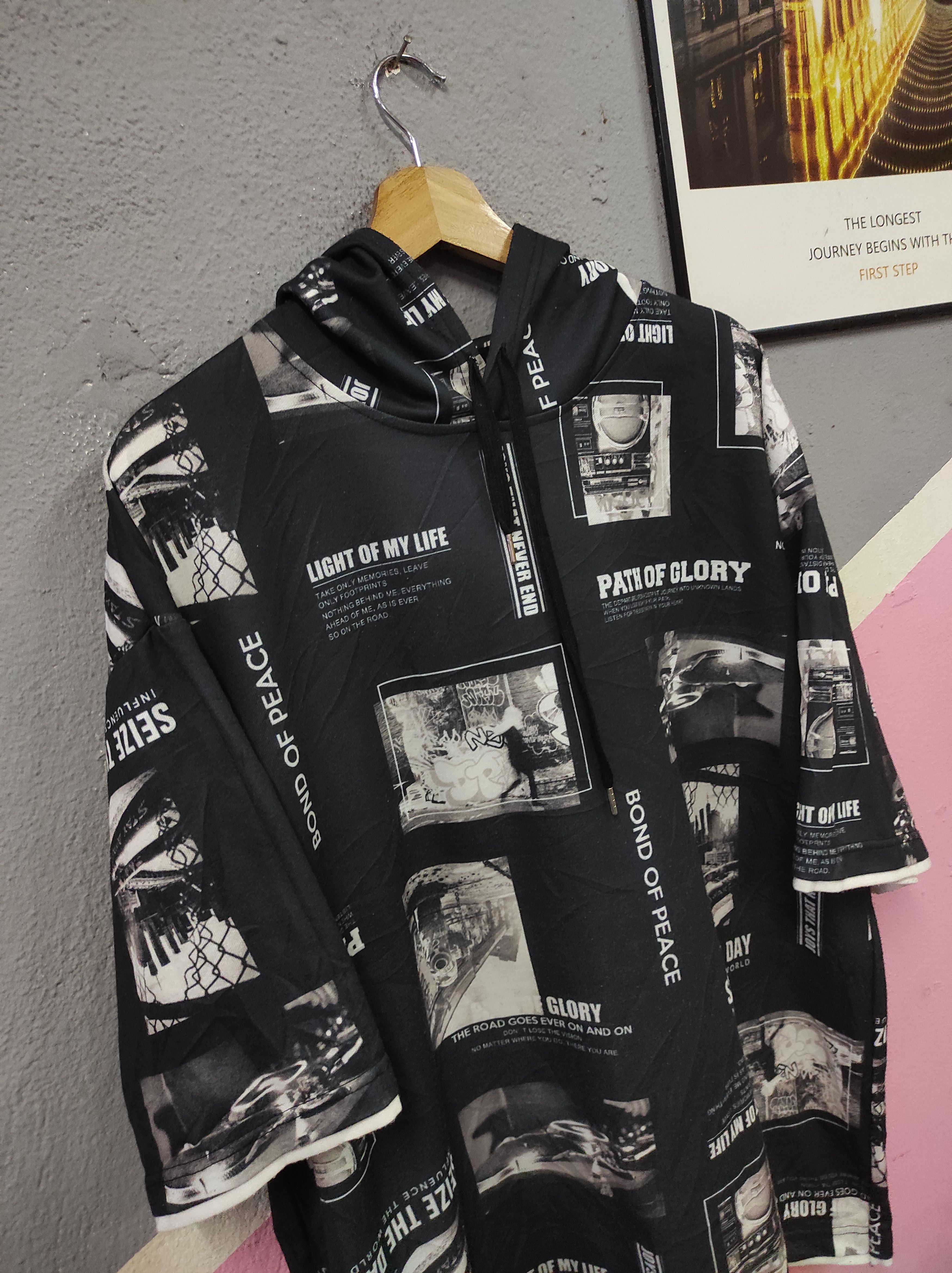 Designer × Japanese Brand DEFECTIVE STRUCT FULL PRINT HOODIE SHORT SLEEVE Size US XL / EU 56 / 4 - 3 Thumbnail