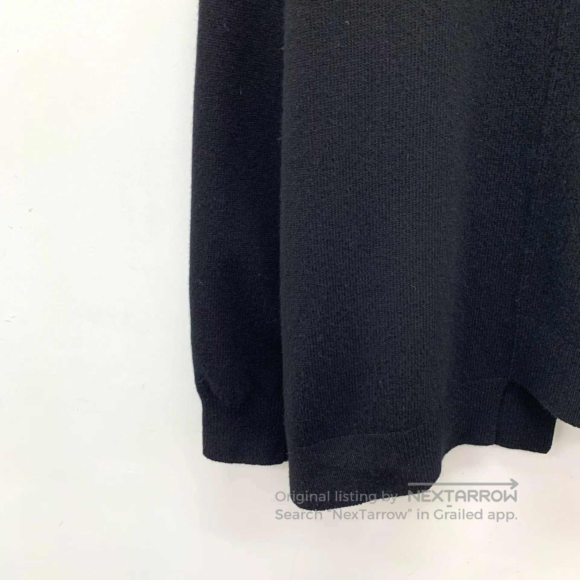 Loewe Loewe Black Irregular Hem Wool Sweater. Size M / US 6-8 / IT 42-44 - 4 Thumbnail
