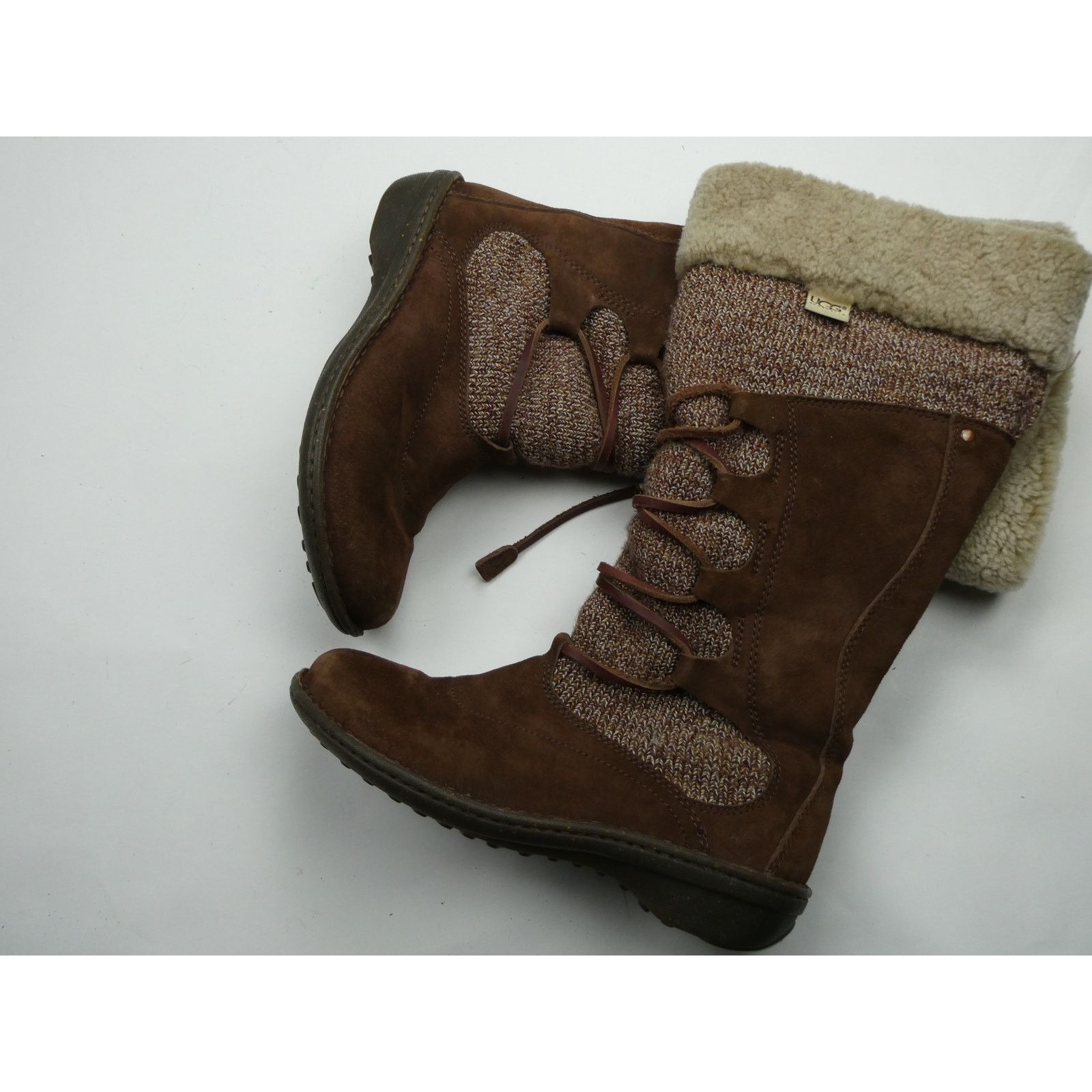 Ugg NEW UGG Torrey Brown Suede Shearling Lined Winter Boots Sz 8 Size US 8 / IT 38 - 3 Thumbnail