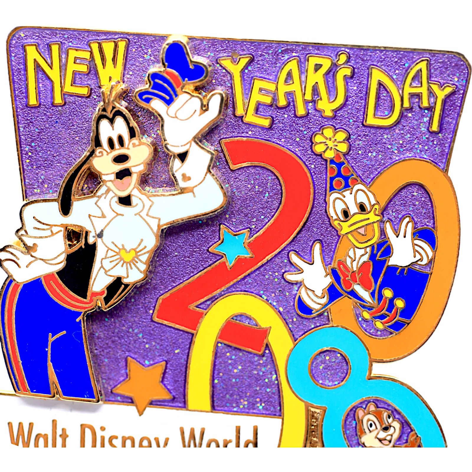 Disney Disney New Years Day 2008 Goofy, Donald, Chip & Dale Pin Size ONE SIZE - 11 Thumbnail