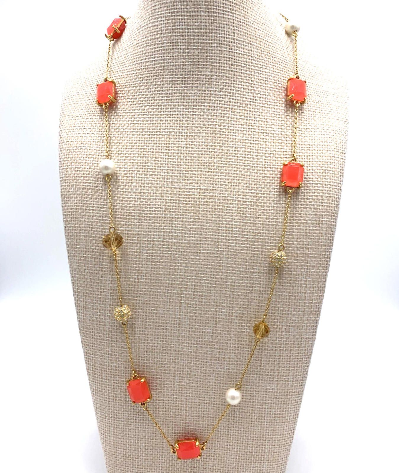 Other Kate Spade Bijoux Faceted Rhinestone Faux Pearl Necklace Size ONE SIZE - 3 Thumbnail