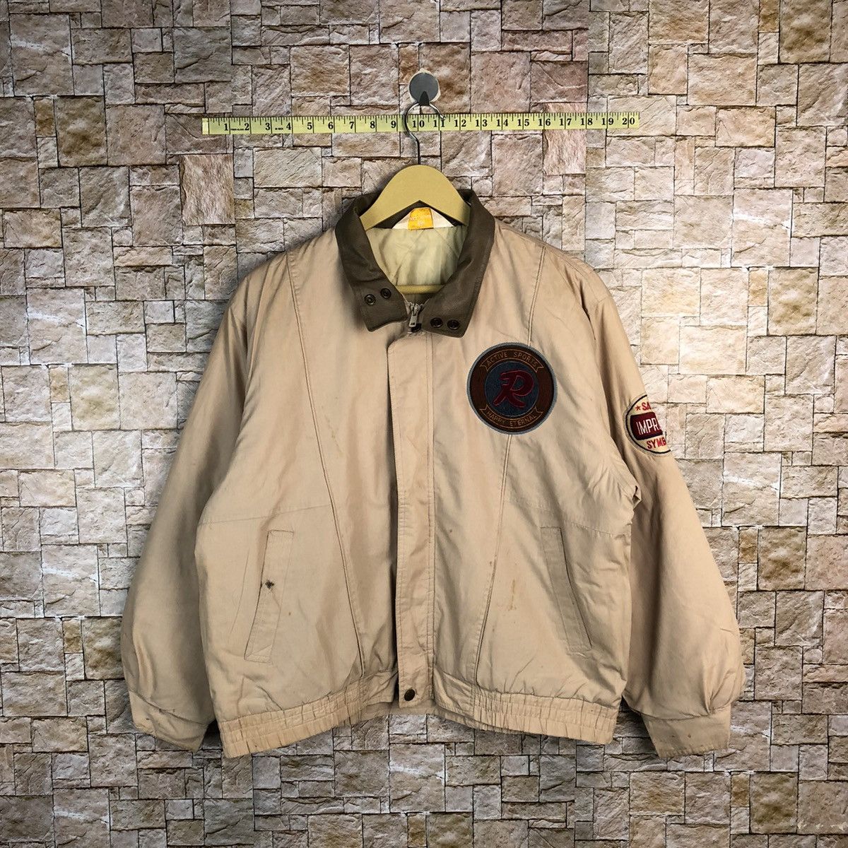 Japanese Brand Franco Masolti Brown Bombers Jacket #A561 Size US M / EU 48-50 / 2 - 1 Thumbnail