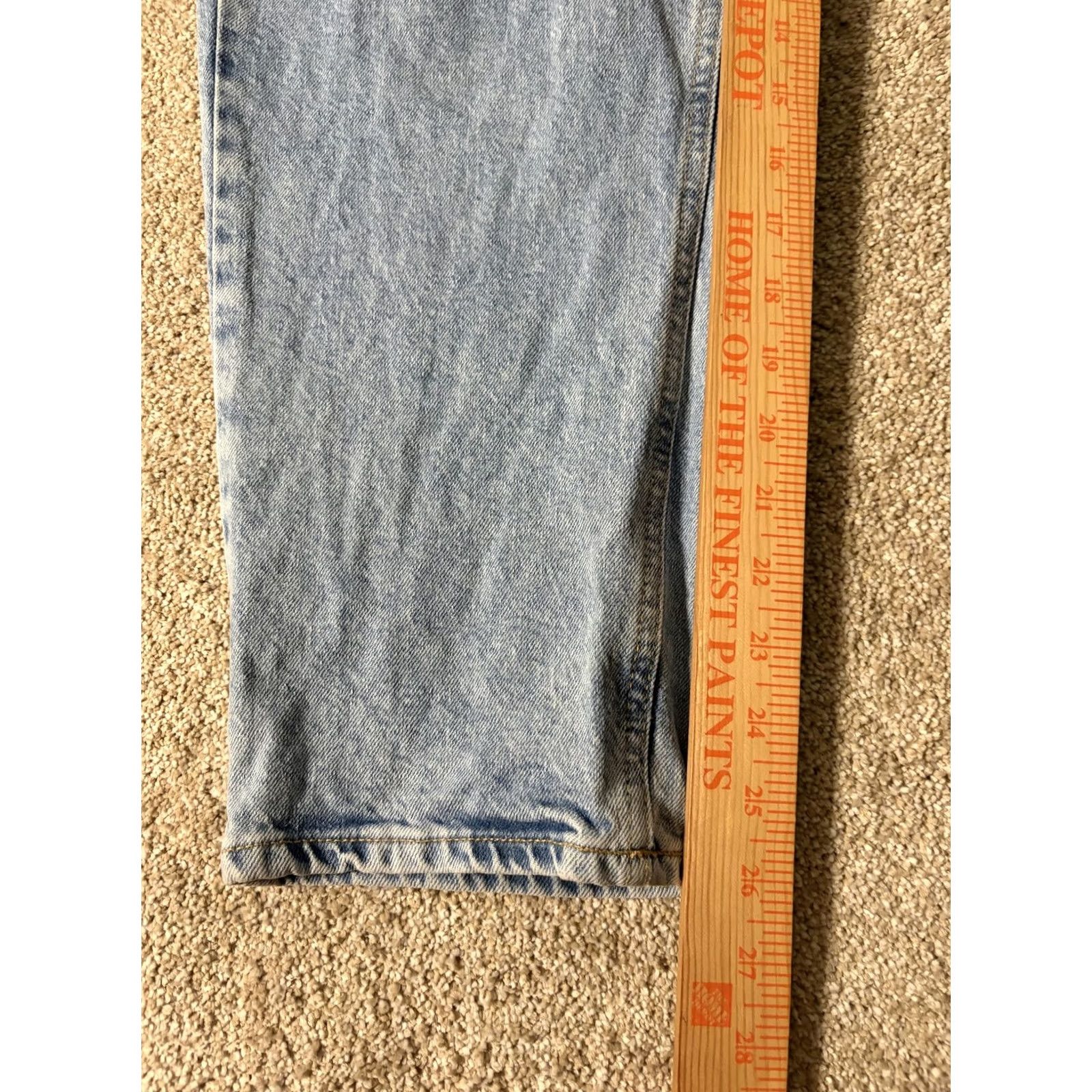 H&M H&M Jeans Womens 18 Blue Tapered Relaxed Fit High Rise Light Wash Denim Plus Size 40" / US 18 - 2 Thumbnail