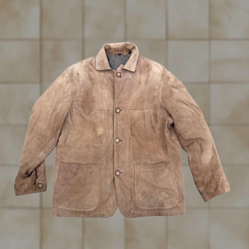 The Territory Ahead VTG THE TERRITORY AHEAD Leather Suede Coat Jacket Men's SMALL Tan Retro Jacket Mens Small Tan Leather Suede Coat Size US S / EU 44-46 / 1 - 1 Thumbnail