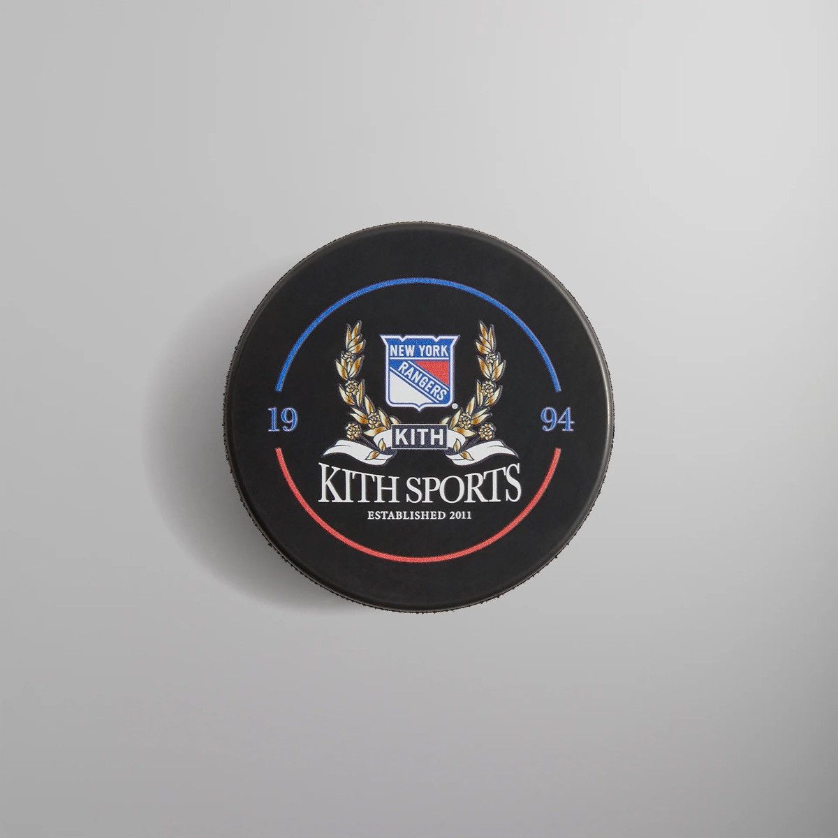 Kith × NHL Kith Rangers Inglasco Official Game Puck Size ONE SIZE - 1 Thumbnail