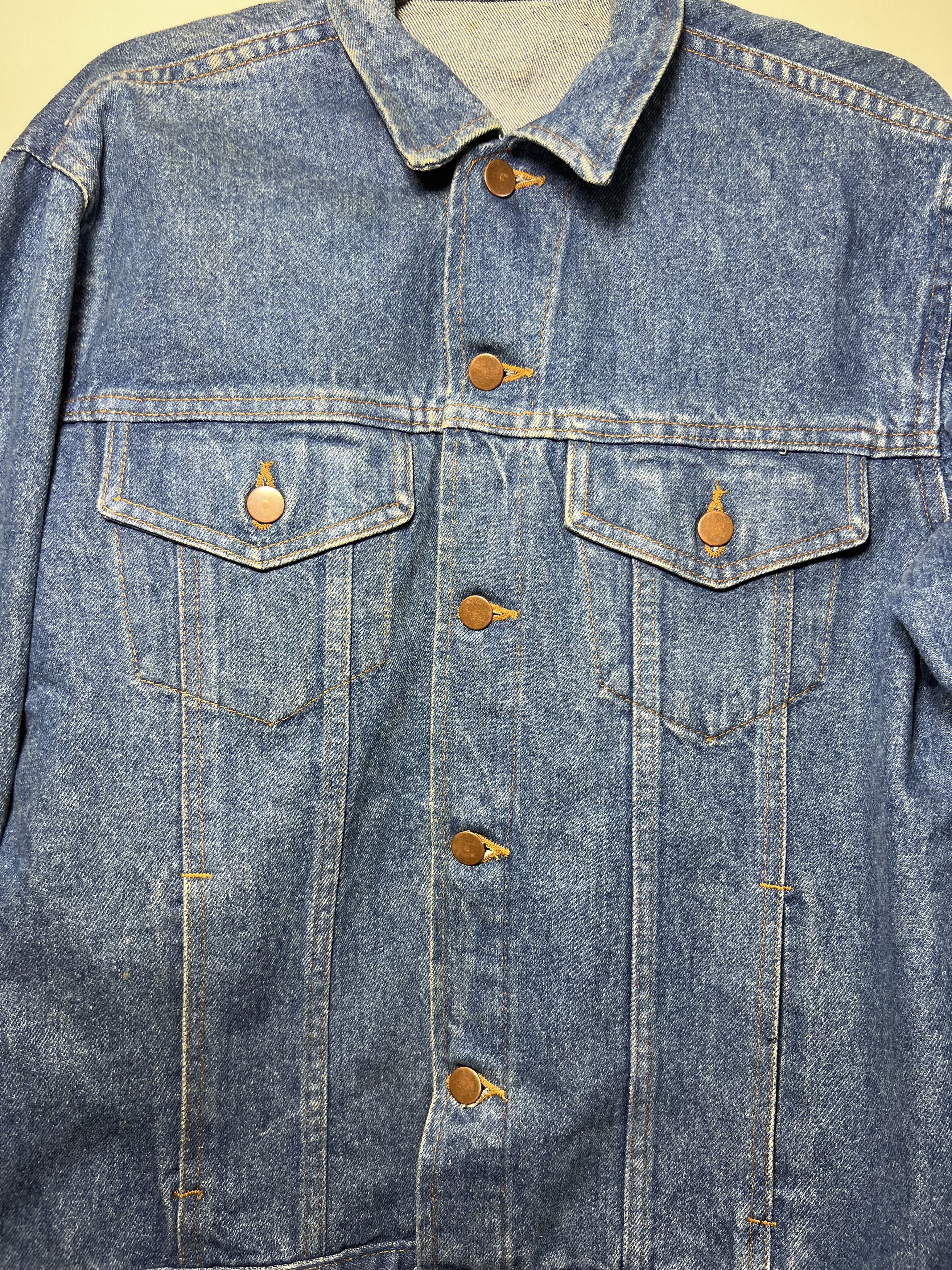 Vintage Vintage 1980's-1990's 4 Pocket Workwear Denim Jean Jacket Size US L / EU 52-54 / 3 - 2 Thumbnail