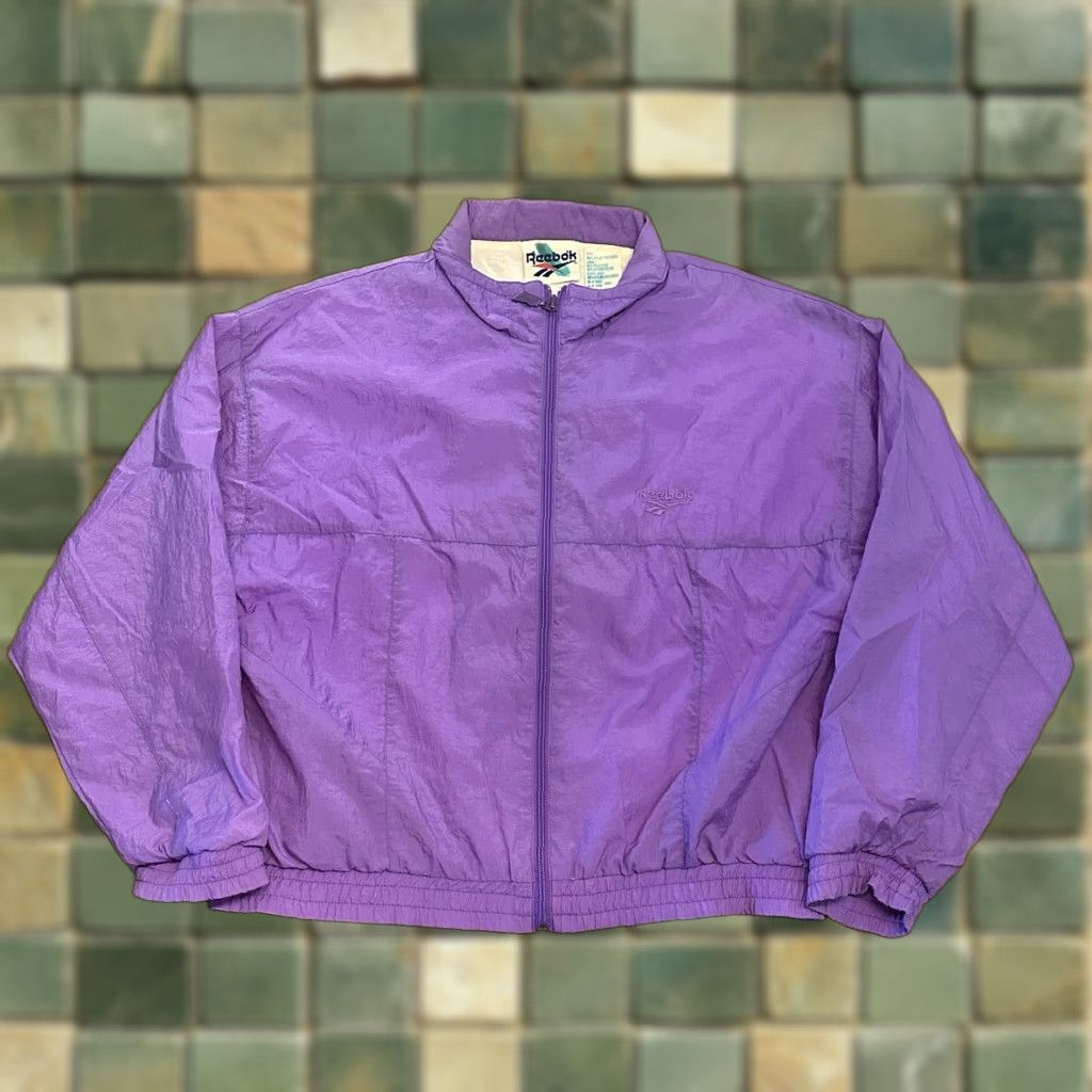Reebok VINTAGE Reebok Windbreaker Jacket Purple Small Men Size US S / EU 44-46 / 1 - 1 Thumbnail