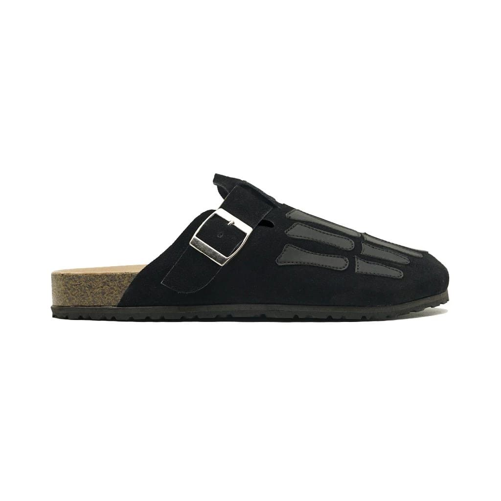 Genuine Leather Loxusdrip - Fresco All Black Skull Clog Slips Size US 11 / EU 44 - 4 Thumbnail