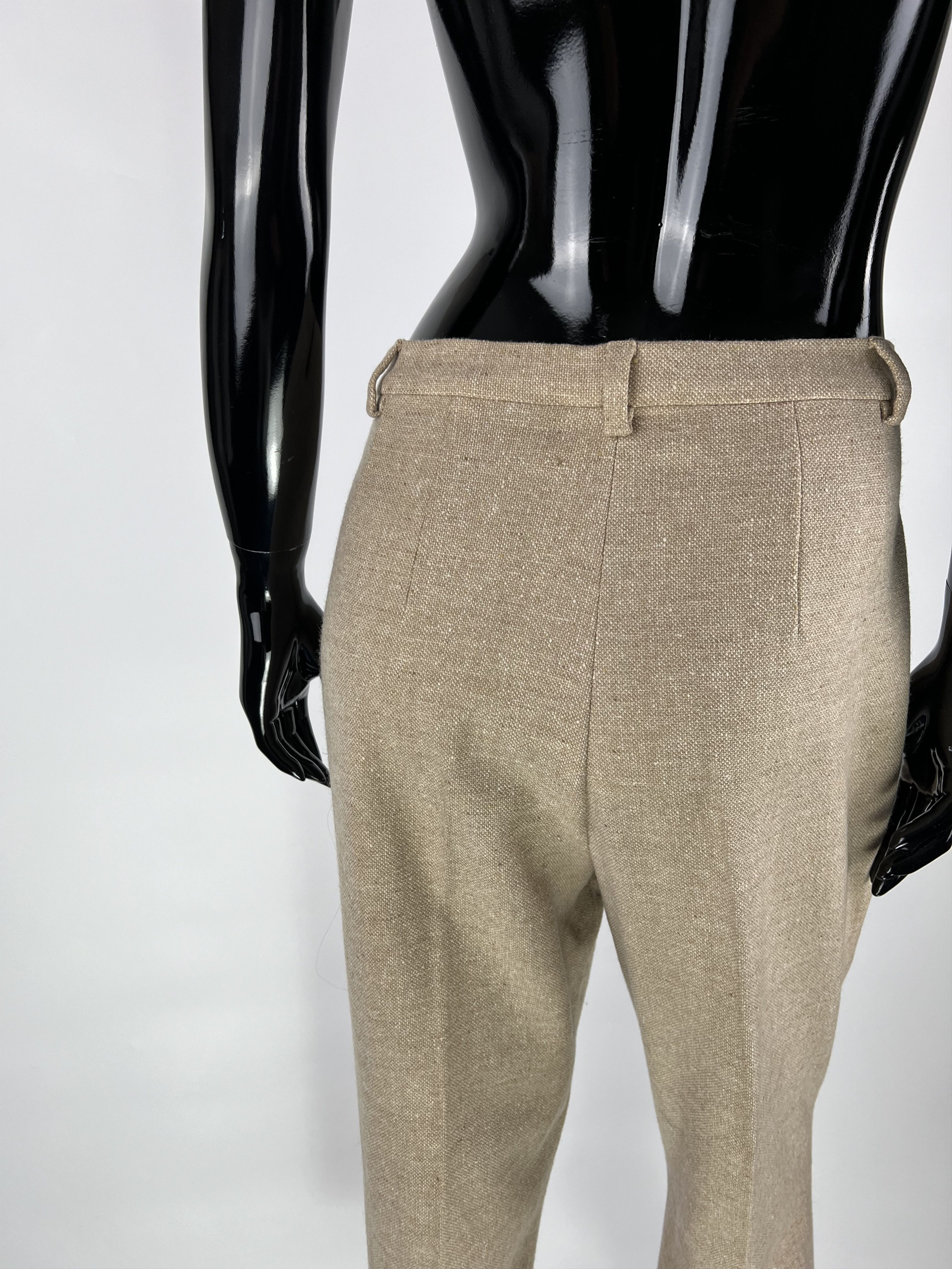 Brunello Cucinelli Gunex by Brunello Cucinelli Beige Wool Cashmere Pants US10 Size 32" / US 10 / IT 46 - 8 Thumbnail