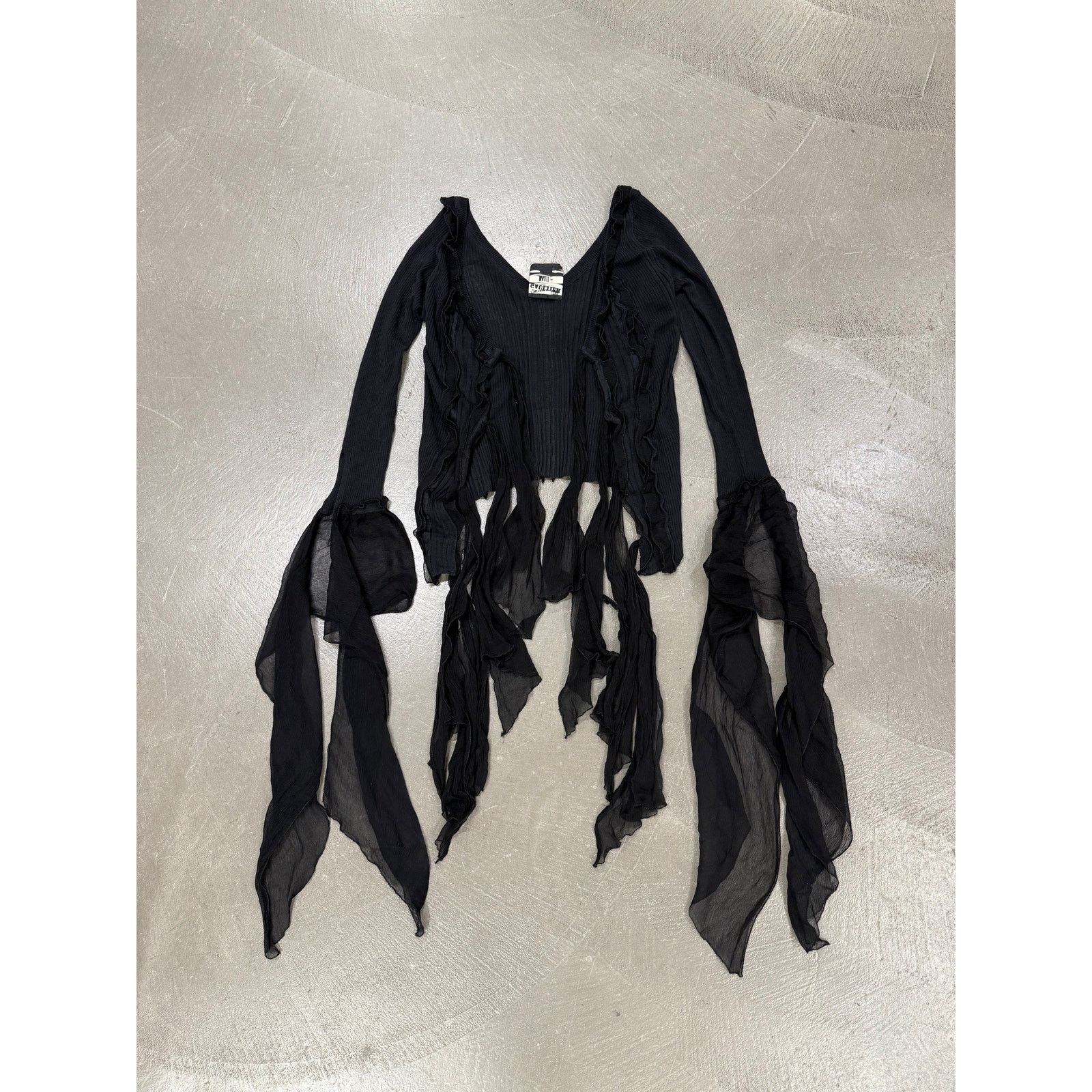 Jean Paul Gaultier 2000s Jean Paul Gaultier sheer ribbon-tie corset blouse Size S / US 4 / IT 40 - 7 Thumbnail