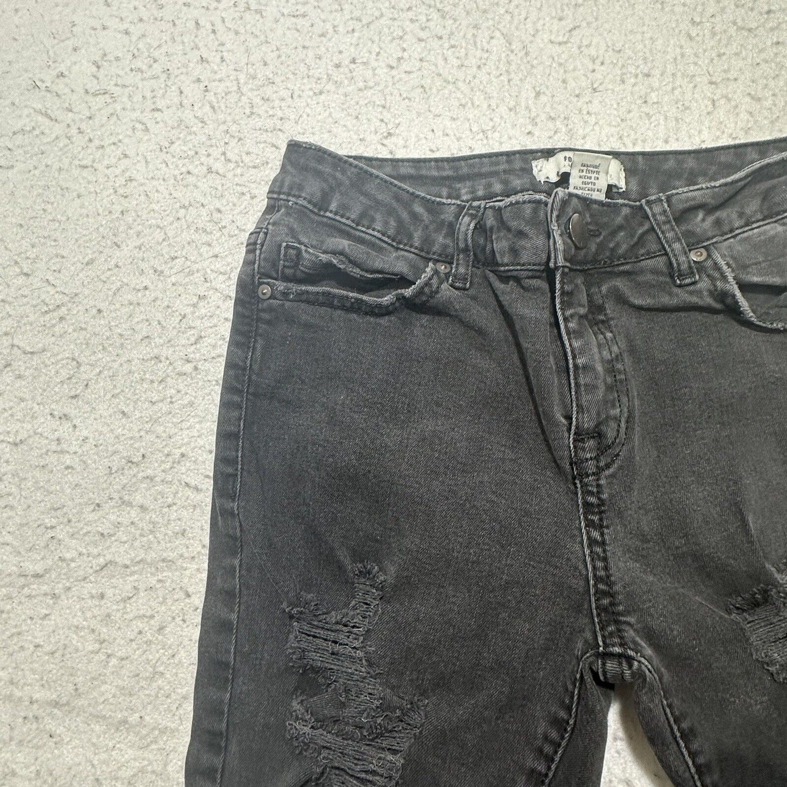 Forever 21 Forever 21 27x26 Skinny Gray Stretch Denim Low Rise Jeans Size 27" / US 4 / IT 40 - 6 Thumbnail
