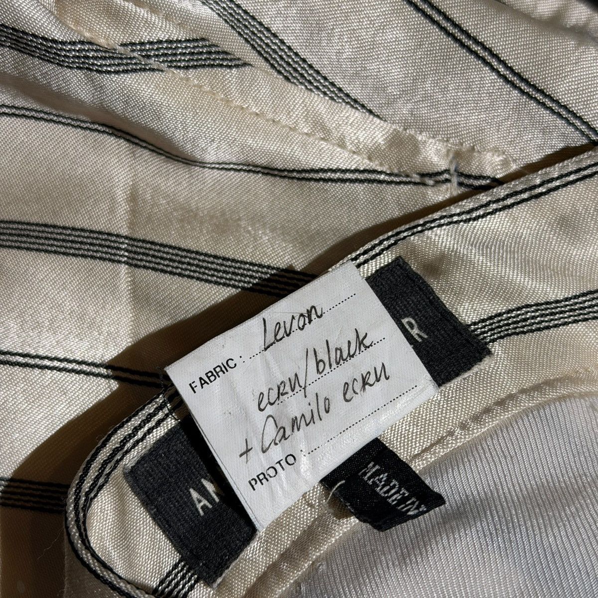 Ann Demeulemeester Striped silk/linen ecru trouser Size US 32 / EU 48 - 4 Thumbnail