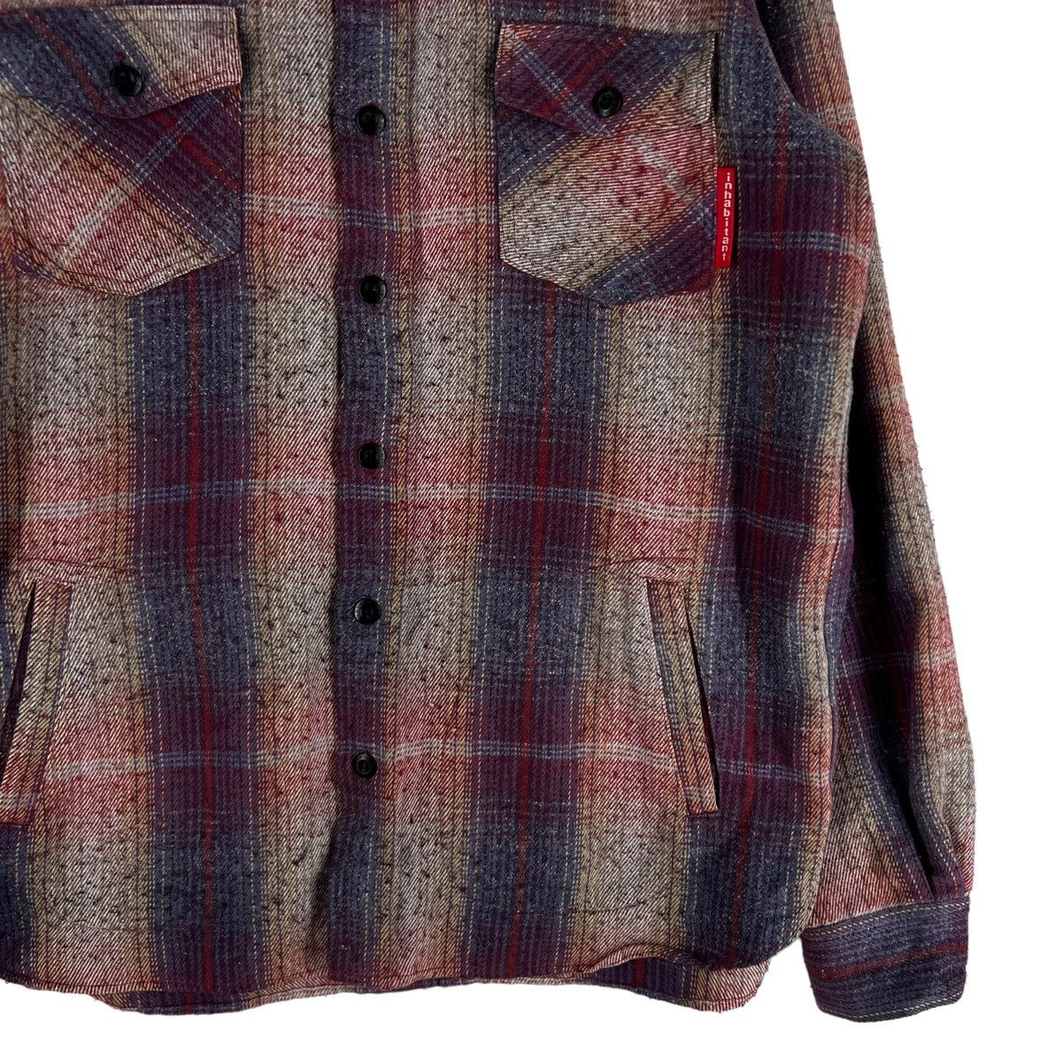 Flannel 🔥VINTAGE FLANNEL SHIRT JACKET BUTTON INHABITANT JAPAN Size US M / EU 48-50 / 2 - 5 Thumbnail