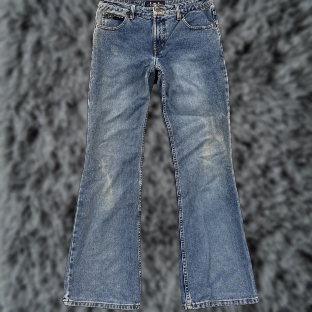 Vintage VINTAGE LEI Jeans Womens 9 Blue Light Wash Flare Leg Bootcut Denim Hipster Y2K Jeans Women 90s Bohemian Hipster Boys? Size 30" / US 8 / IT 44 - 1 Thumbnail