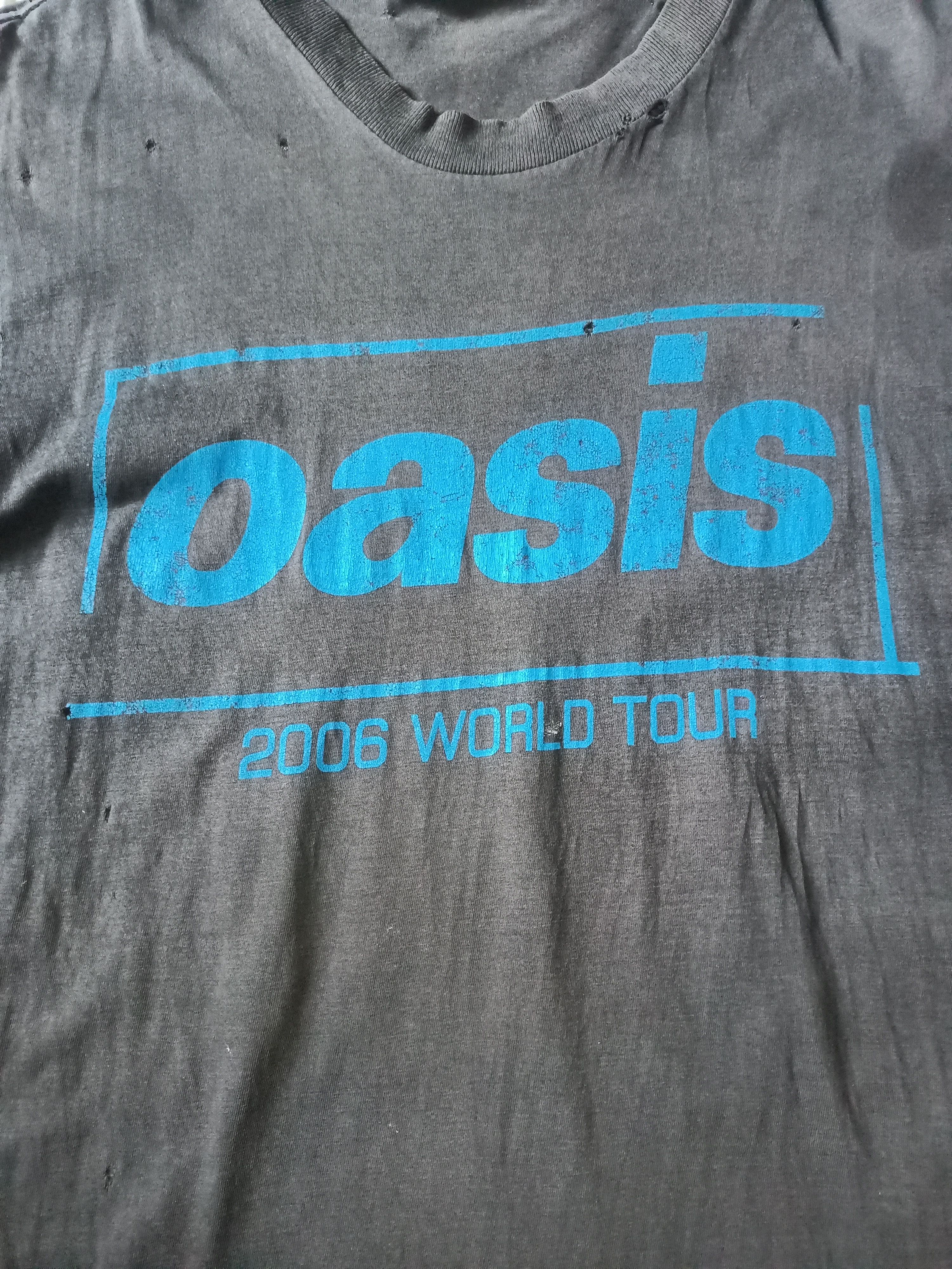 Band Tees × Vintage True Amazing Distress Vintage Bootleg OASIS Band Tees 00's Size US M / EU 48-50 / 2 - 1 Thumbnail