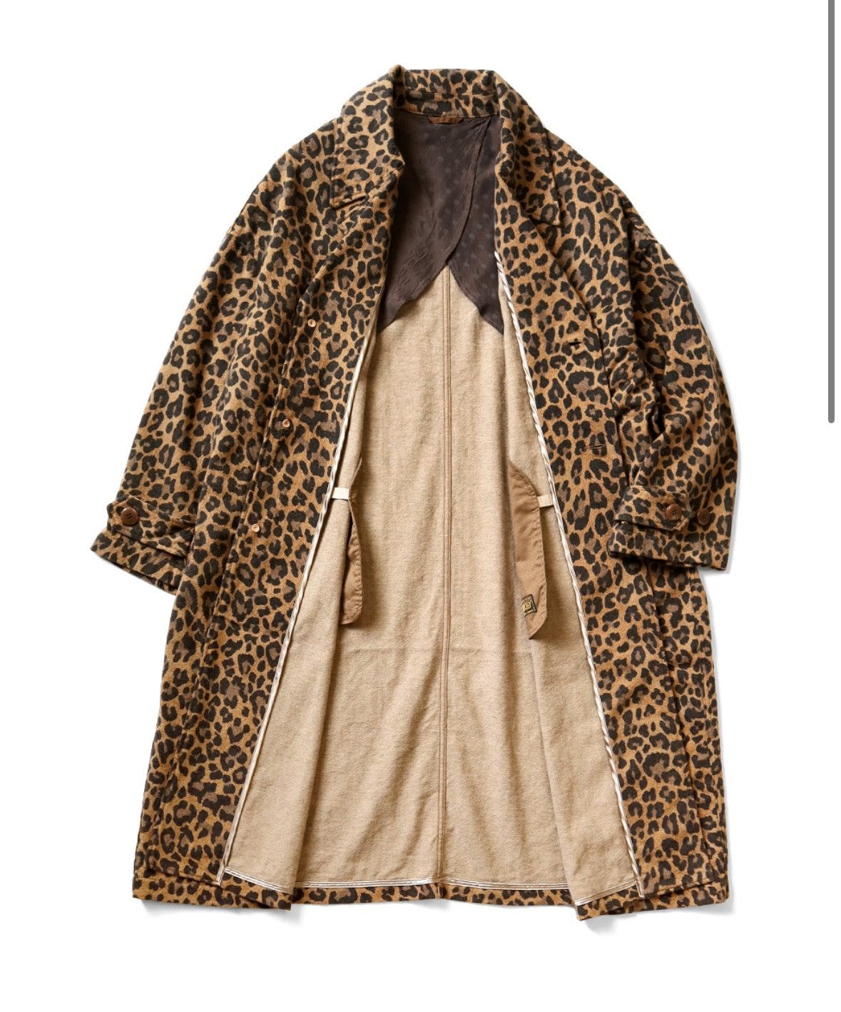 Kapital KAPITAL Twill Aged Wool Leopard Print Cavalier Coat Size US M / EU 48-50 / 2 - 3 Thumbnail